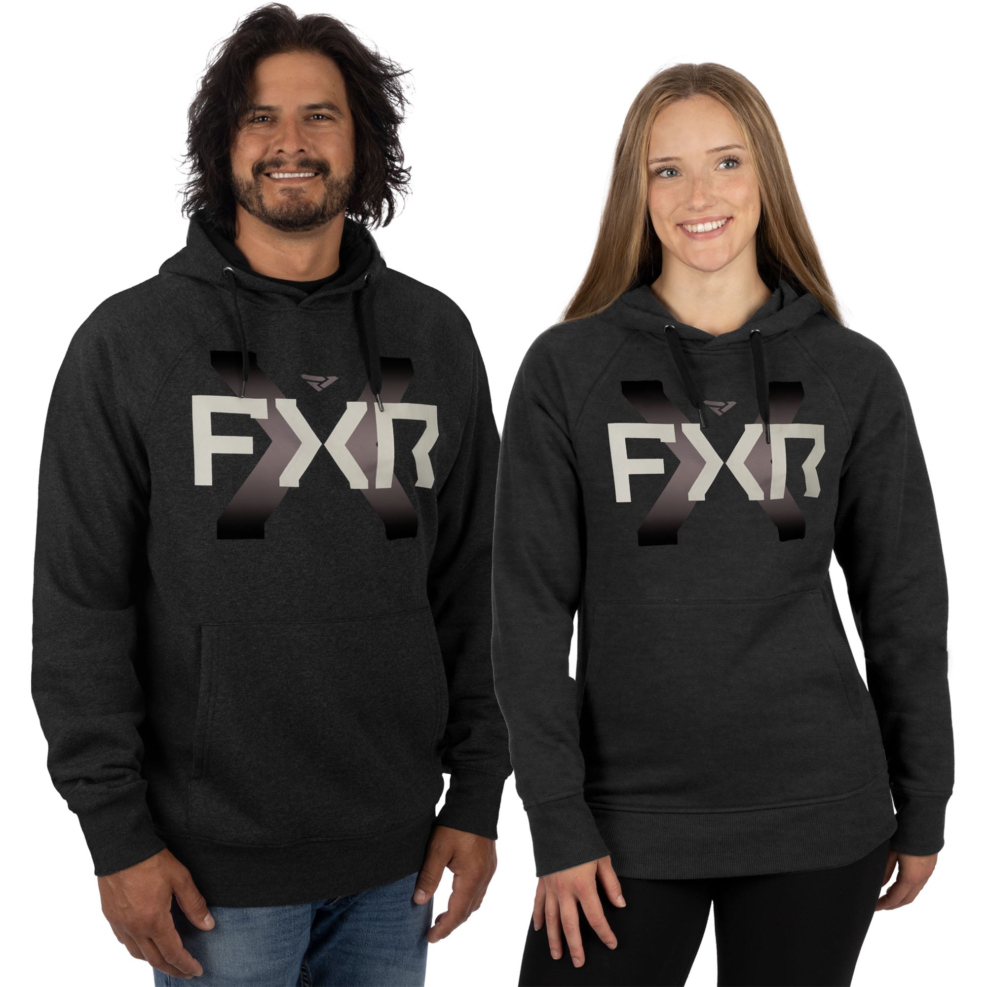 FXR Victory Pullover Hoodie Black/Muted Grape Unisex-Adult