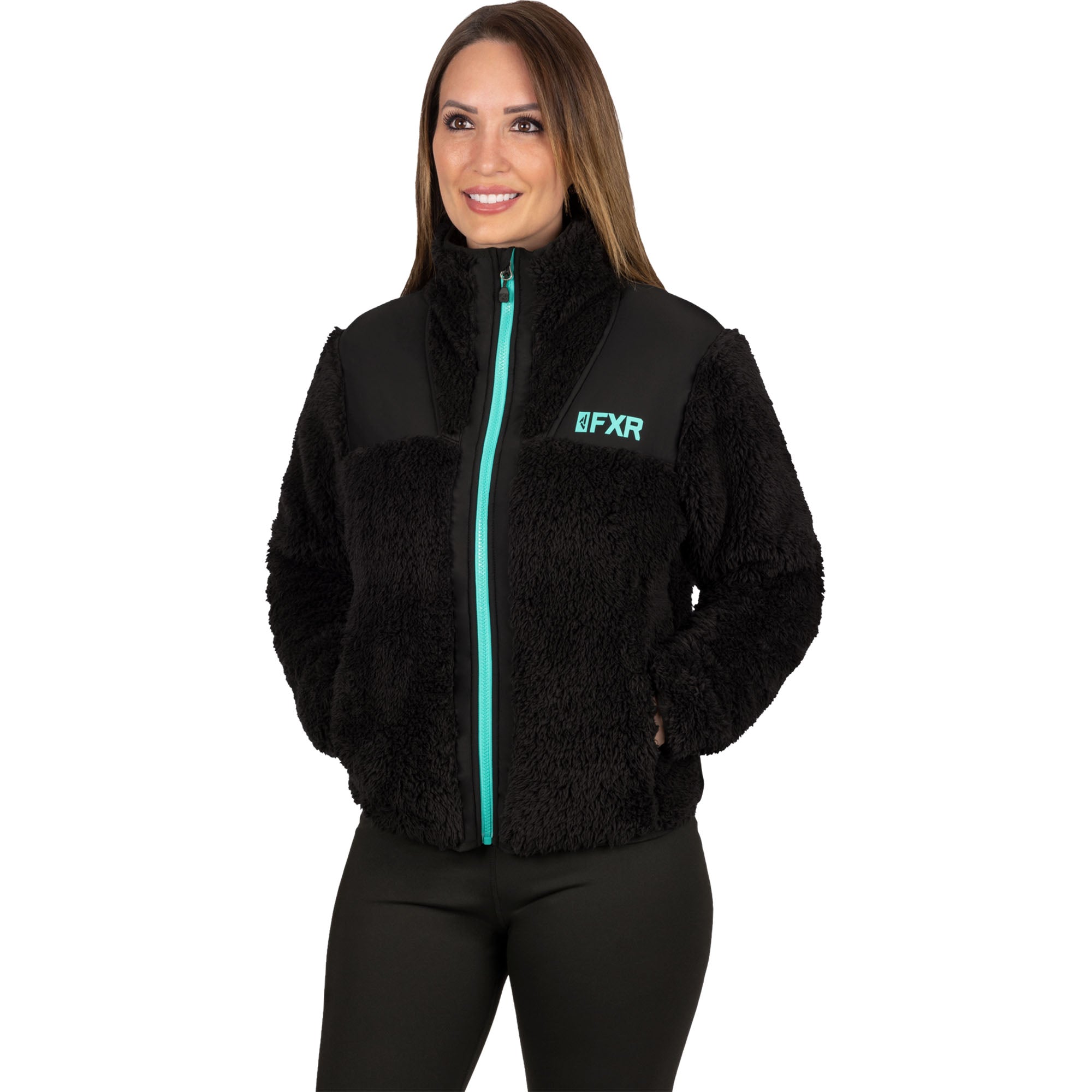 FXR Mantra Sherpa Jacket Black/Mint Womens