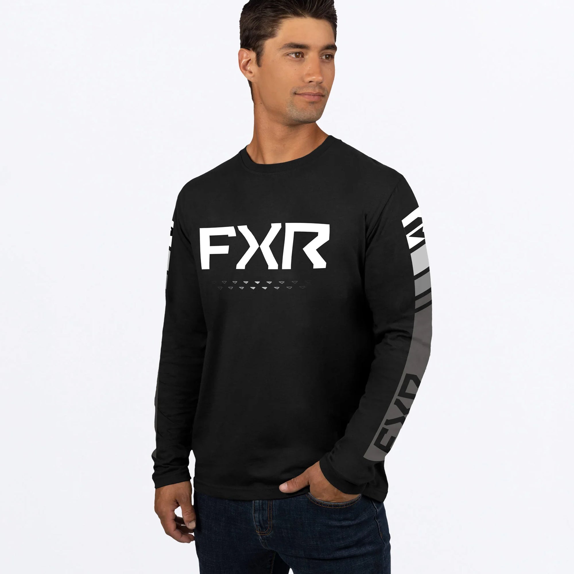 FXR Helium Tech Longsleeve Jersey Black/White Mens