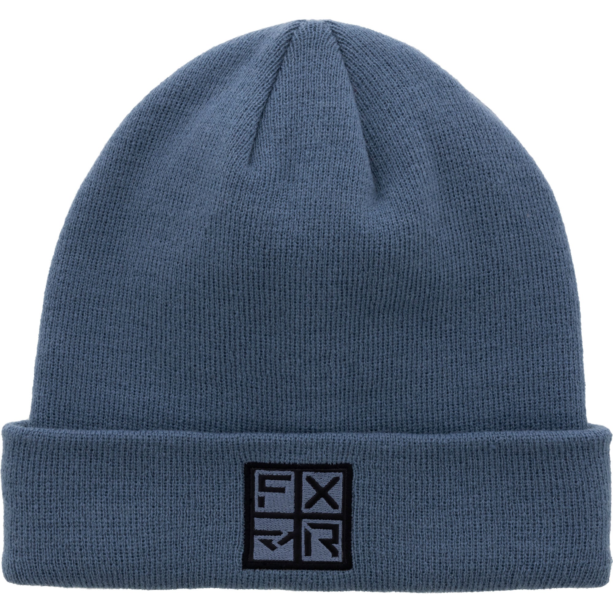 FXR  Youth Task Beanie Classic Skull Fit Fold Up Rib Cuff Synthetic Leather Label