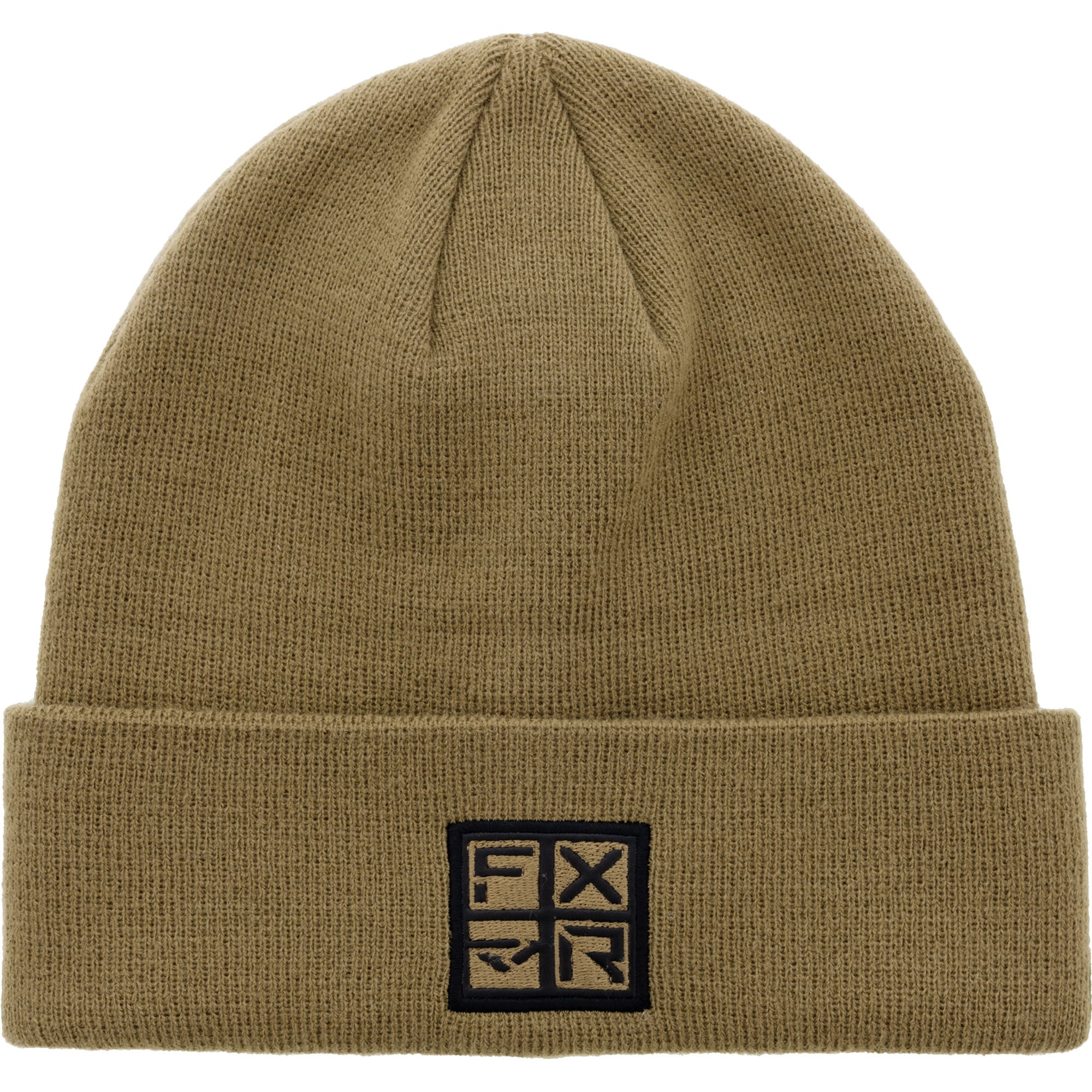 FXR  Youth Task Beanie Classic Skull Fit Fold Up Rib Cuff Synthetic Leather Label