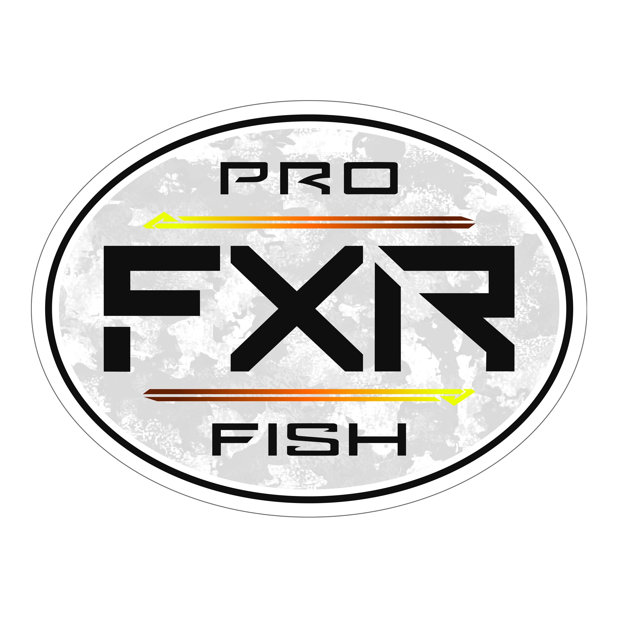 FXR  Pro Fish Round Sticker 3 Inch Die Cut Vinyl Decal Off-Road Cars Trucks
