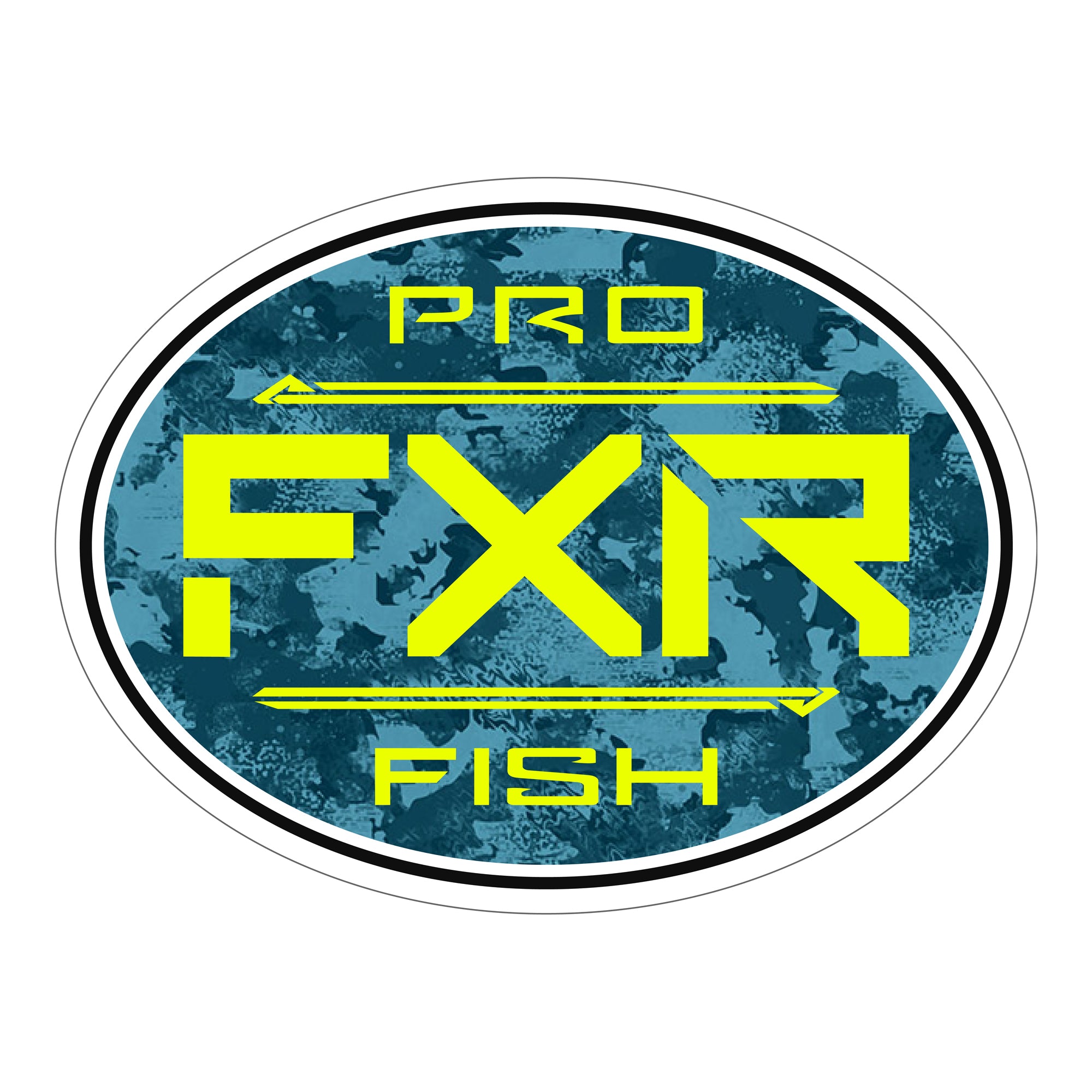 FXR  Pro Fish Round Sticker 3 Inch Die Cut Vinyl Decal Off-Road Cars Trucks