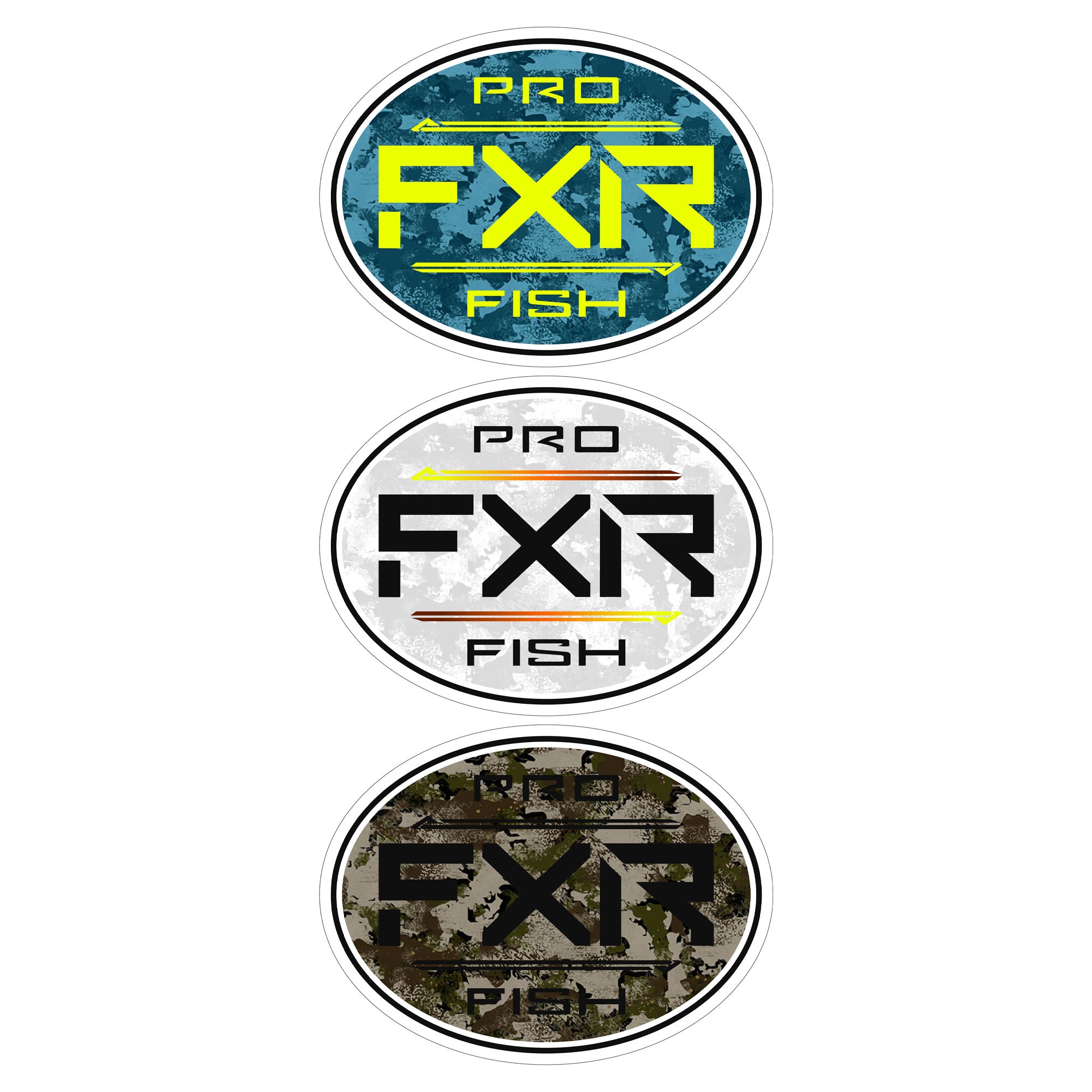 FXR Pro Fish Round Sticker 3"