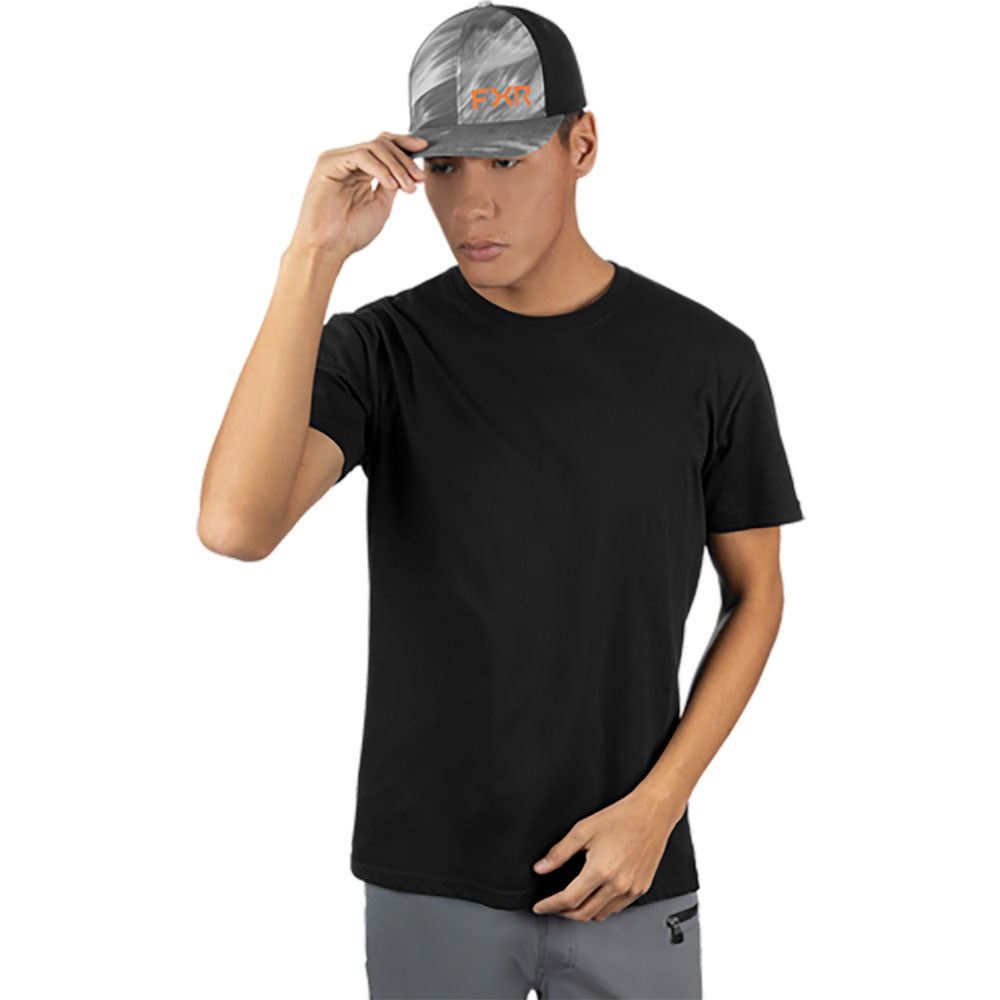 FXR  Evo Baseball Hat Flex-Band Comfort Curved Brim TPR Grey Optic Orange