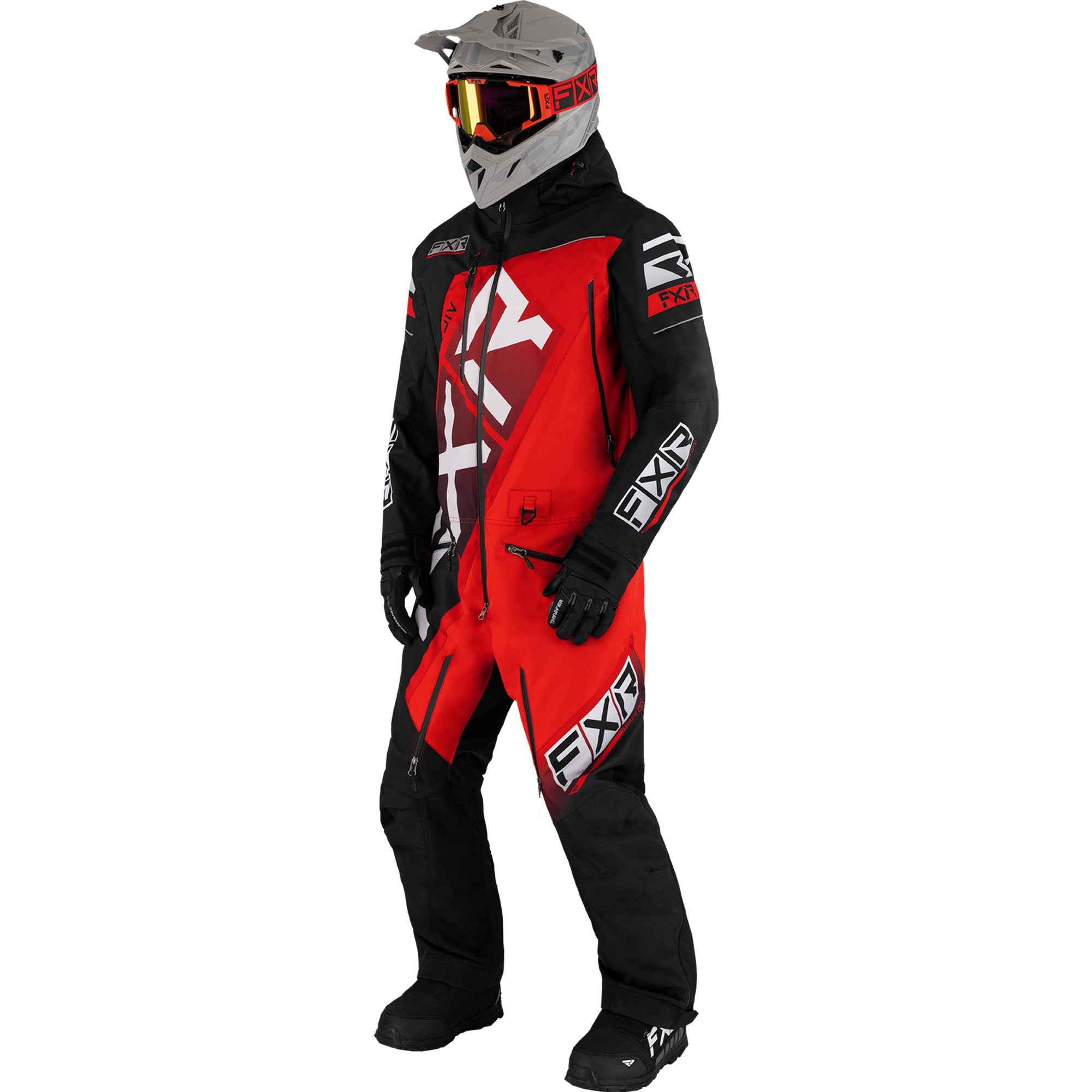 FXR CX F.A.S.T. Insulated Snowmobile Monosuit Black/Red Mens