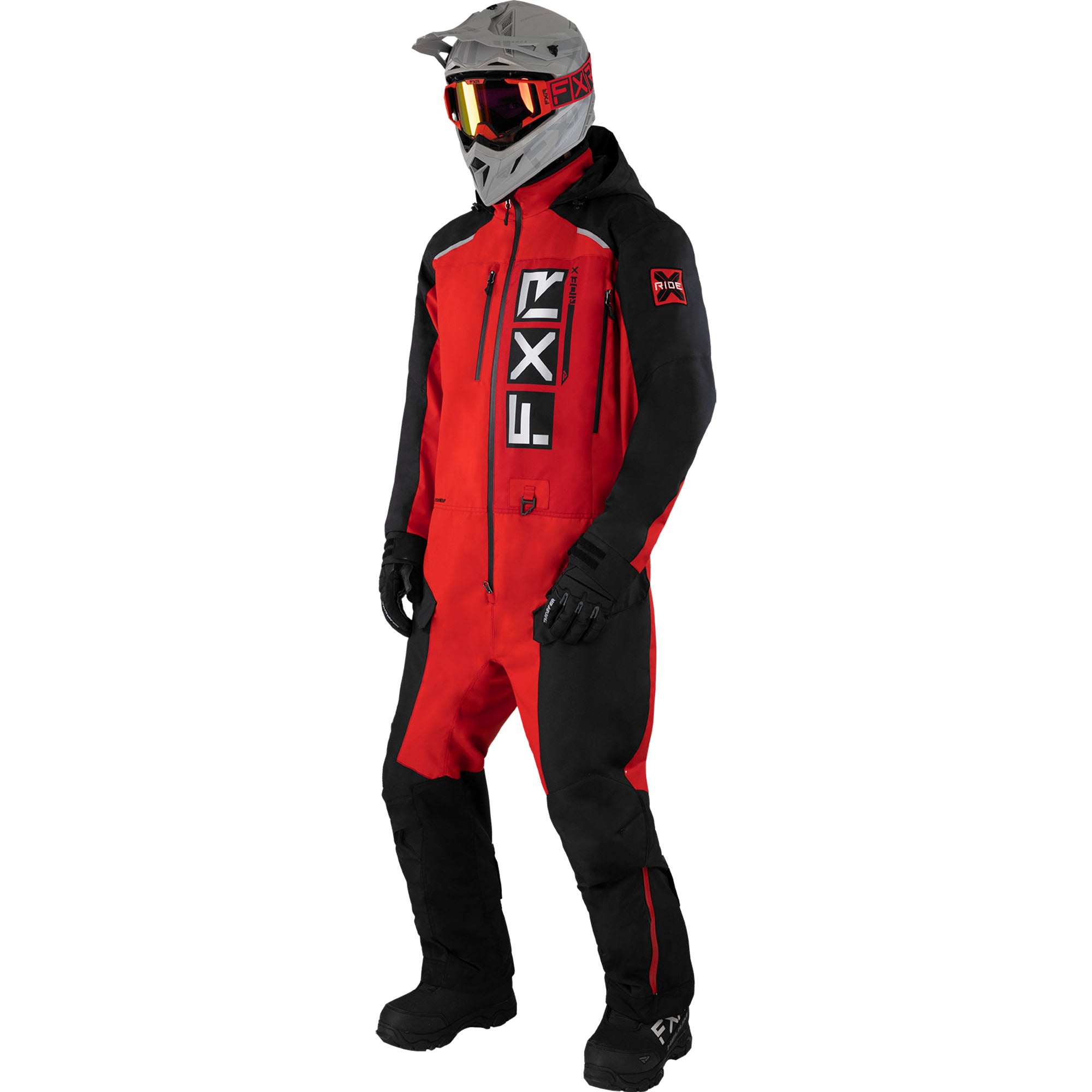 FXR Mens Recruit F.A.S.T. Insulated Snowmobile Monosuit Black/Red Mens