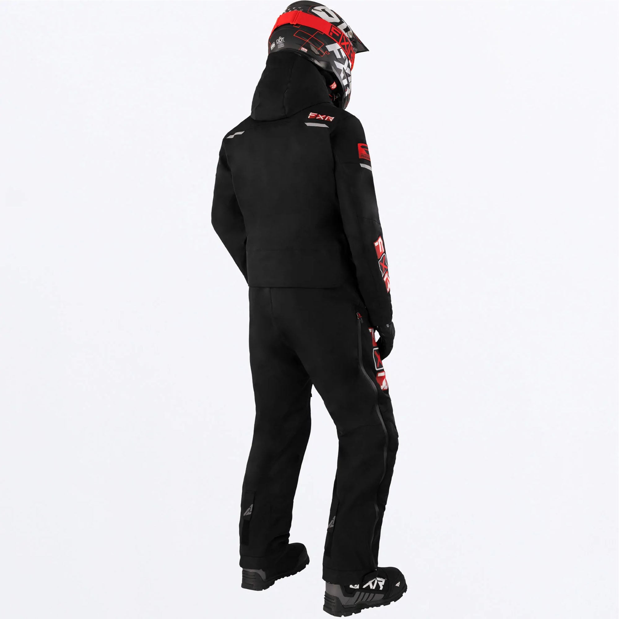 FXR  Mens Maverick Lite Snowmobile Monosuit Black Red Winter HydrX Pro Dry Vent