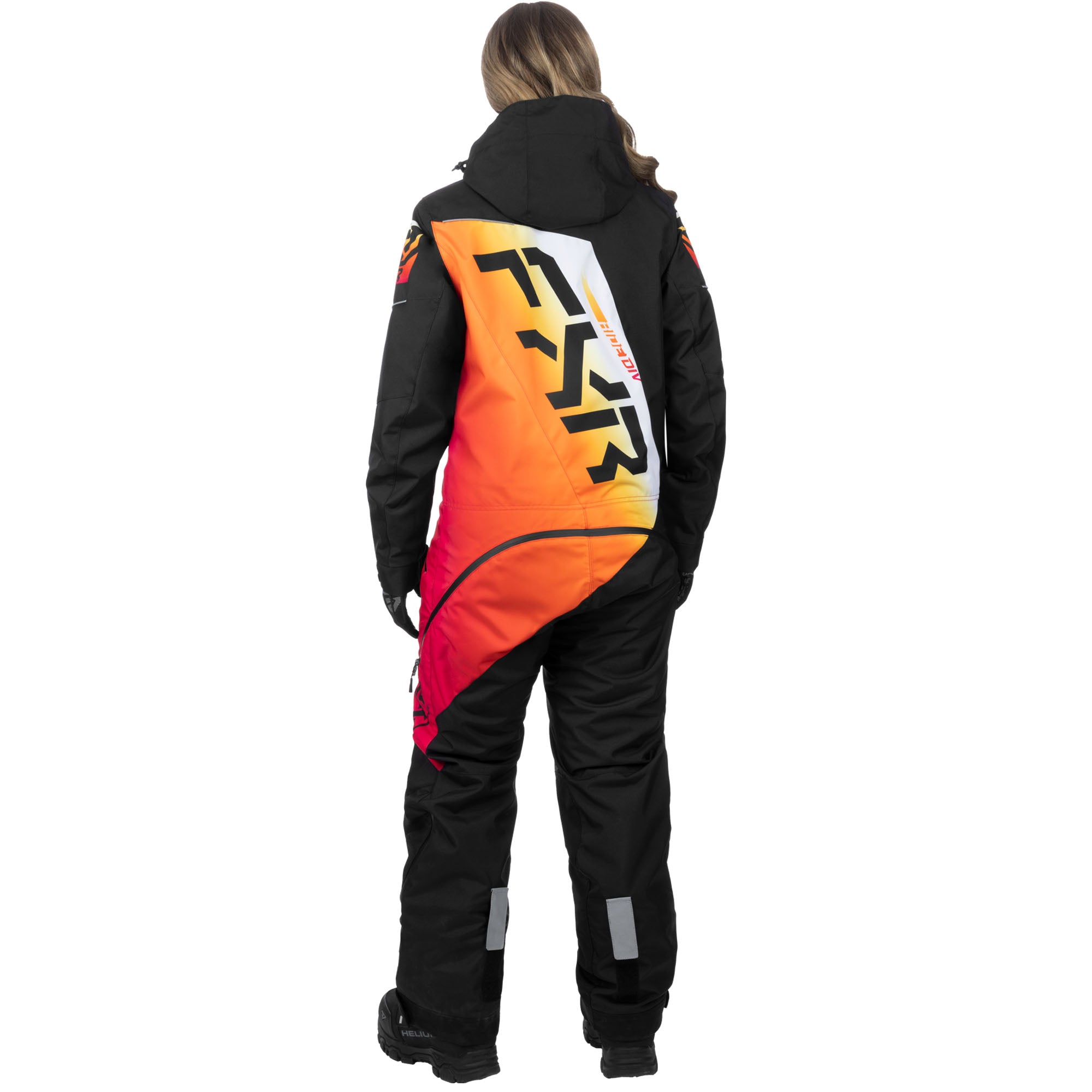 FXR  Womens CX F.A.S.T. Insulated Snowmobile Monosuit HydrX Pro Black Sunrise