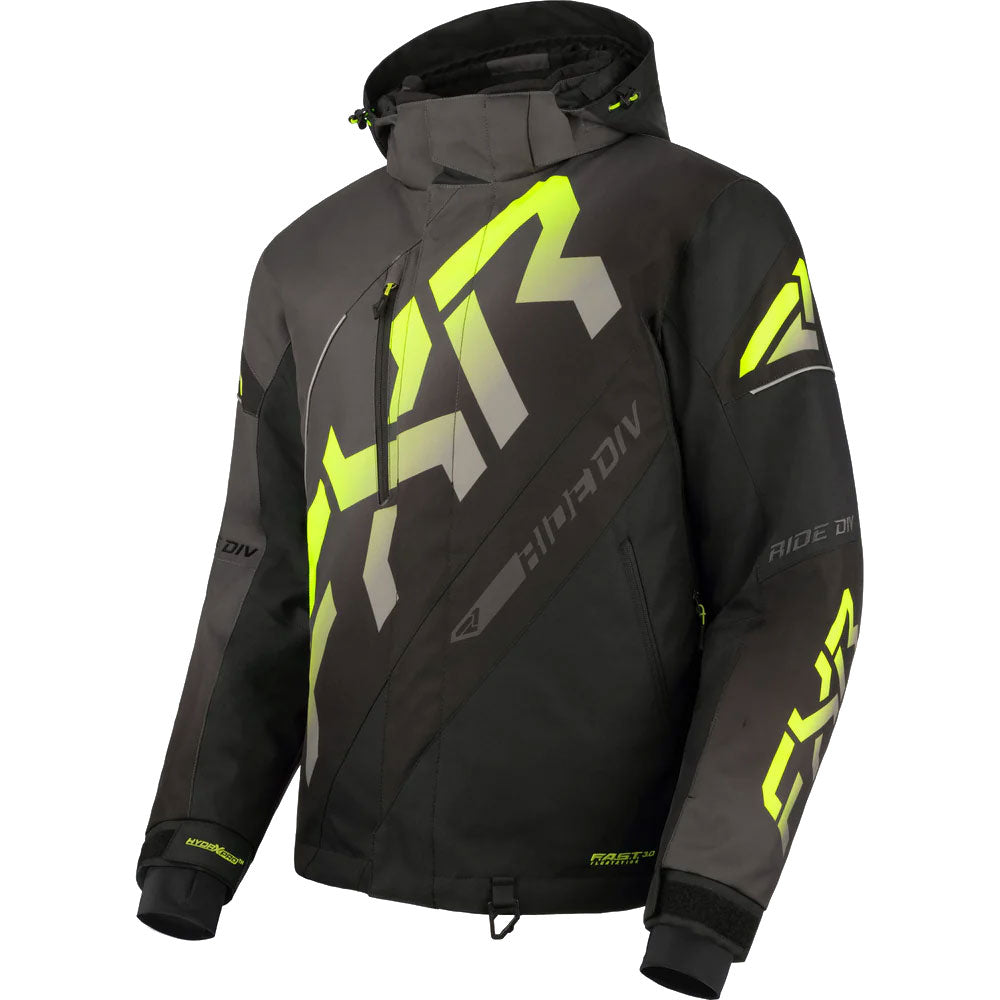 FXR CX Snowmobile Jacket Black/Char/Hi-Vis Mens