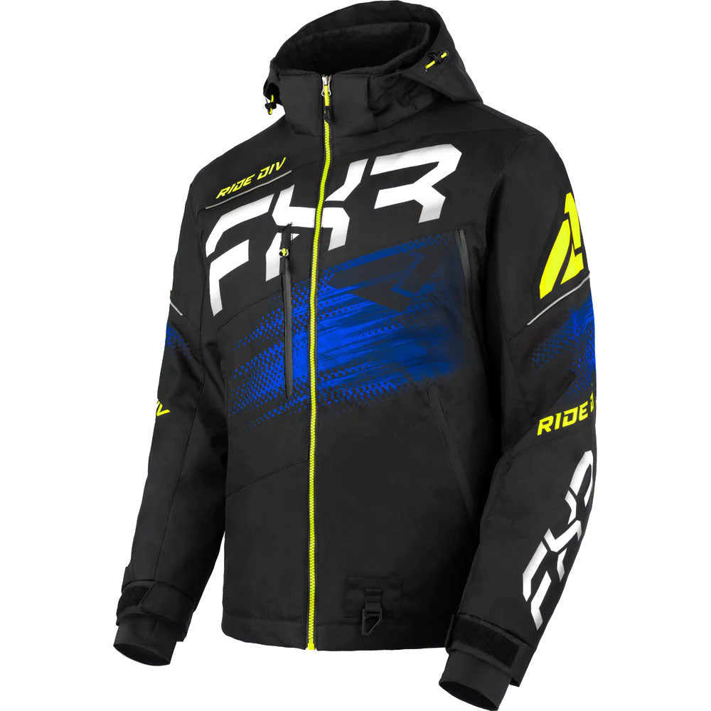 FXR Boost FX 2-in-1 Snowmobile Jacket Black/Blue/Hi-Vis Mens