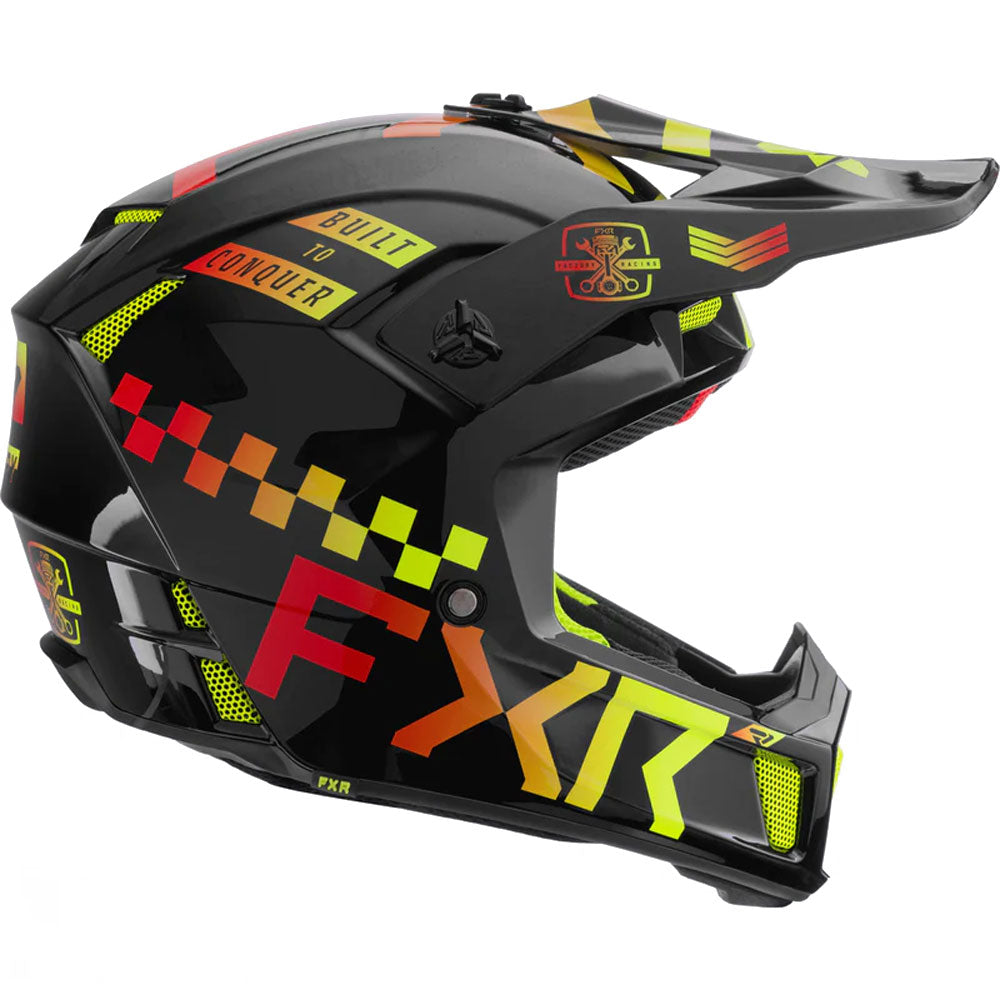 FXR  Clutch Gladiator Helmet Open Face Ventilated Optional Winter Kit Ignition - FMVSS 218