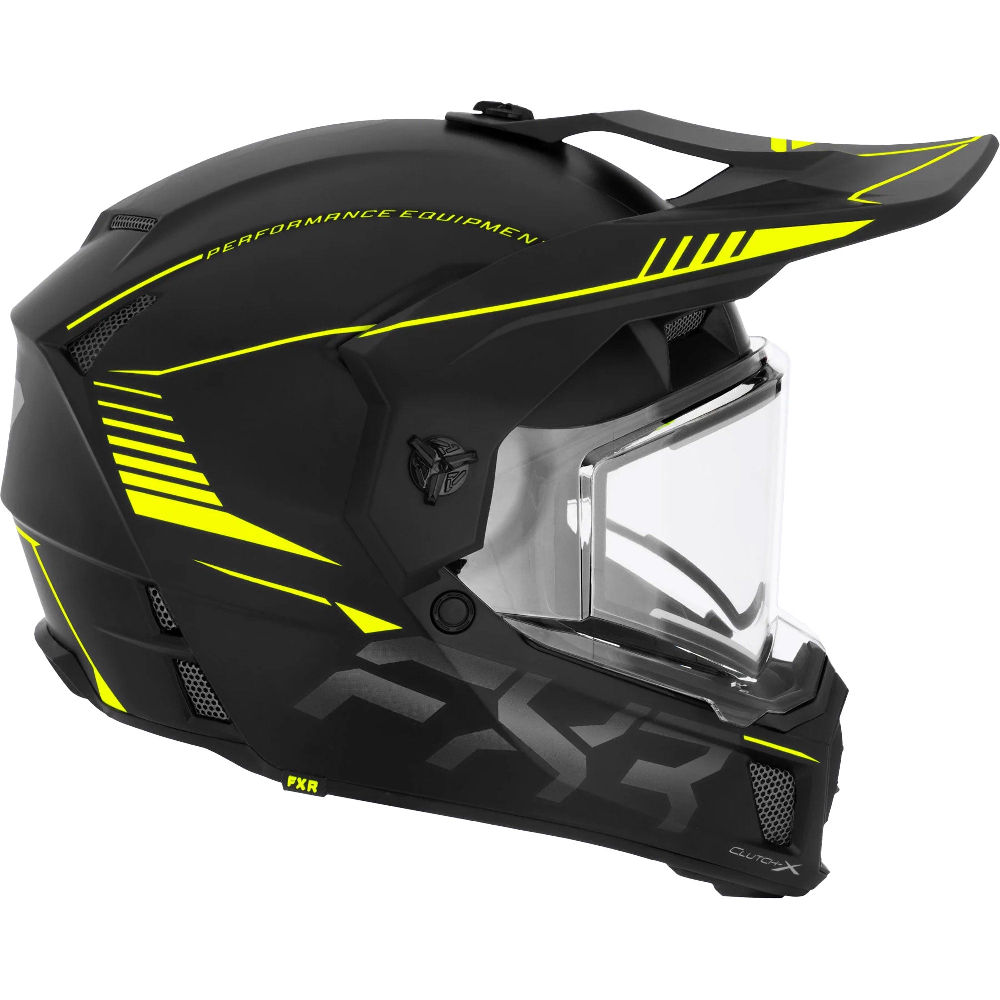FXR Clutch X Pro Snowmobile Helmet Hi-Vis Black