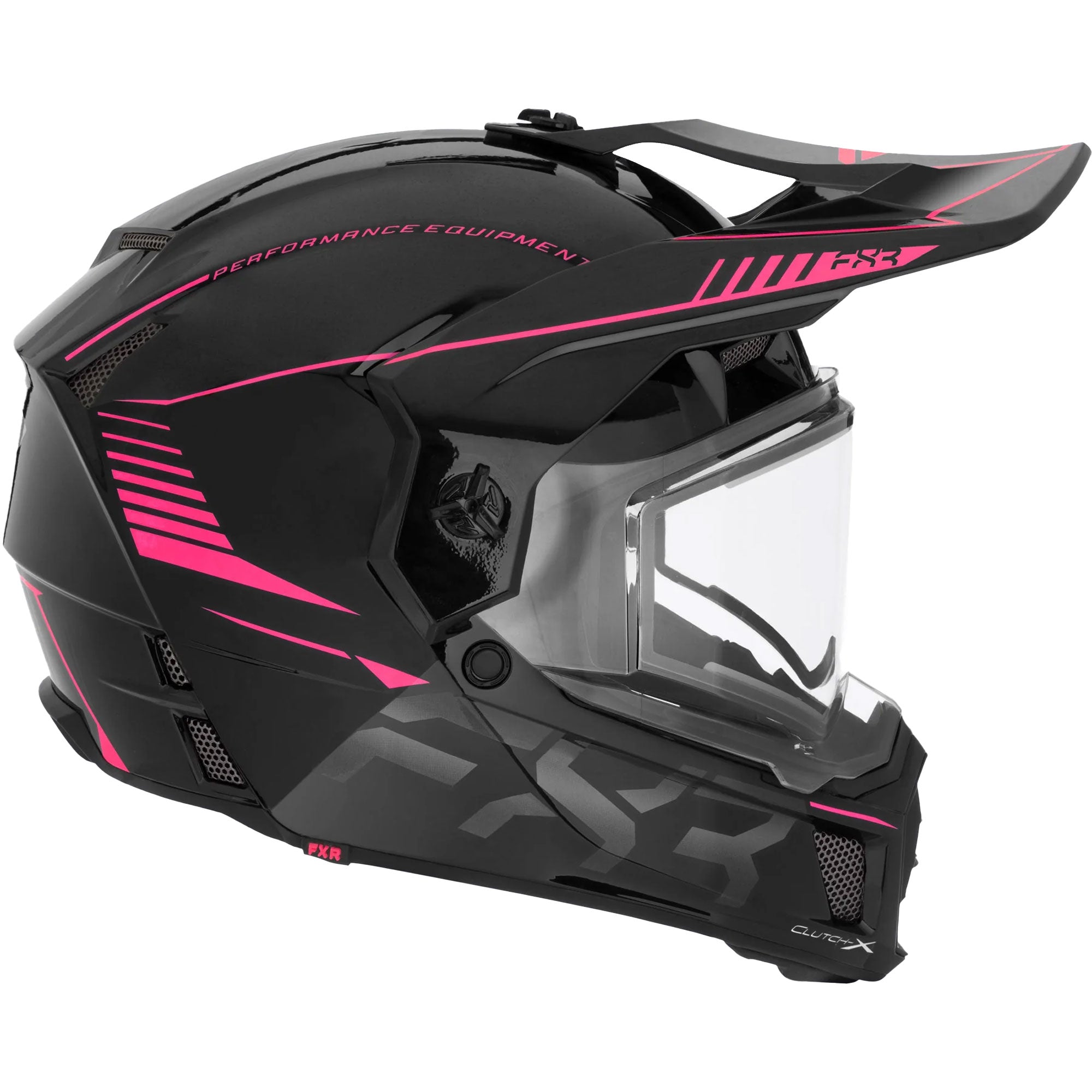 FXR Clutch X Pro Snowmobile Helmet E Pink Black