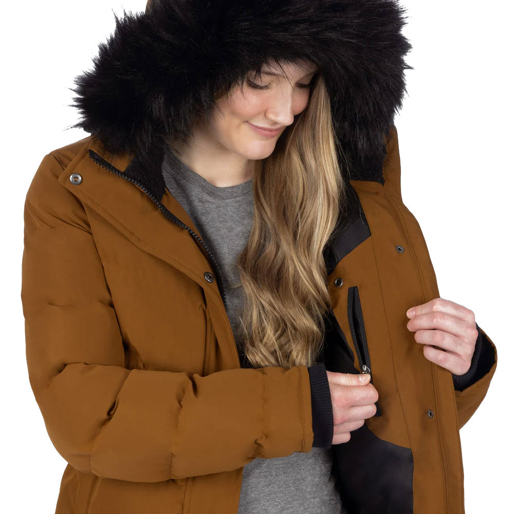 FXR  Womens Sage Jacket Insulated Waterproof Alternative Down Fill Copper Black