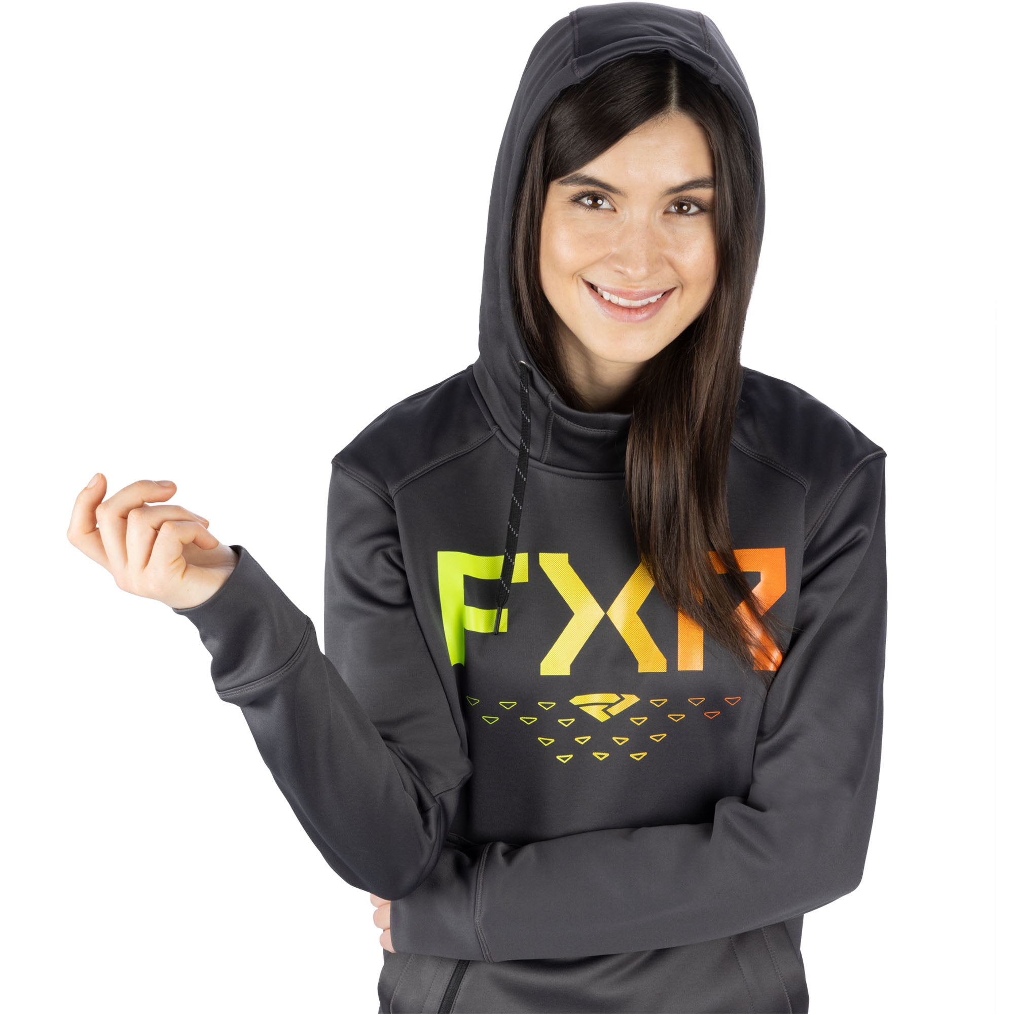 FXR Helium Tech Pullover Hoodie Asphalt/Inferno Grey