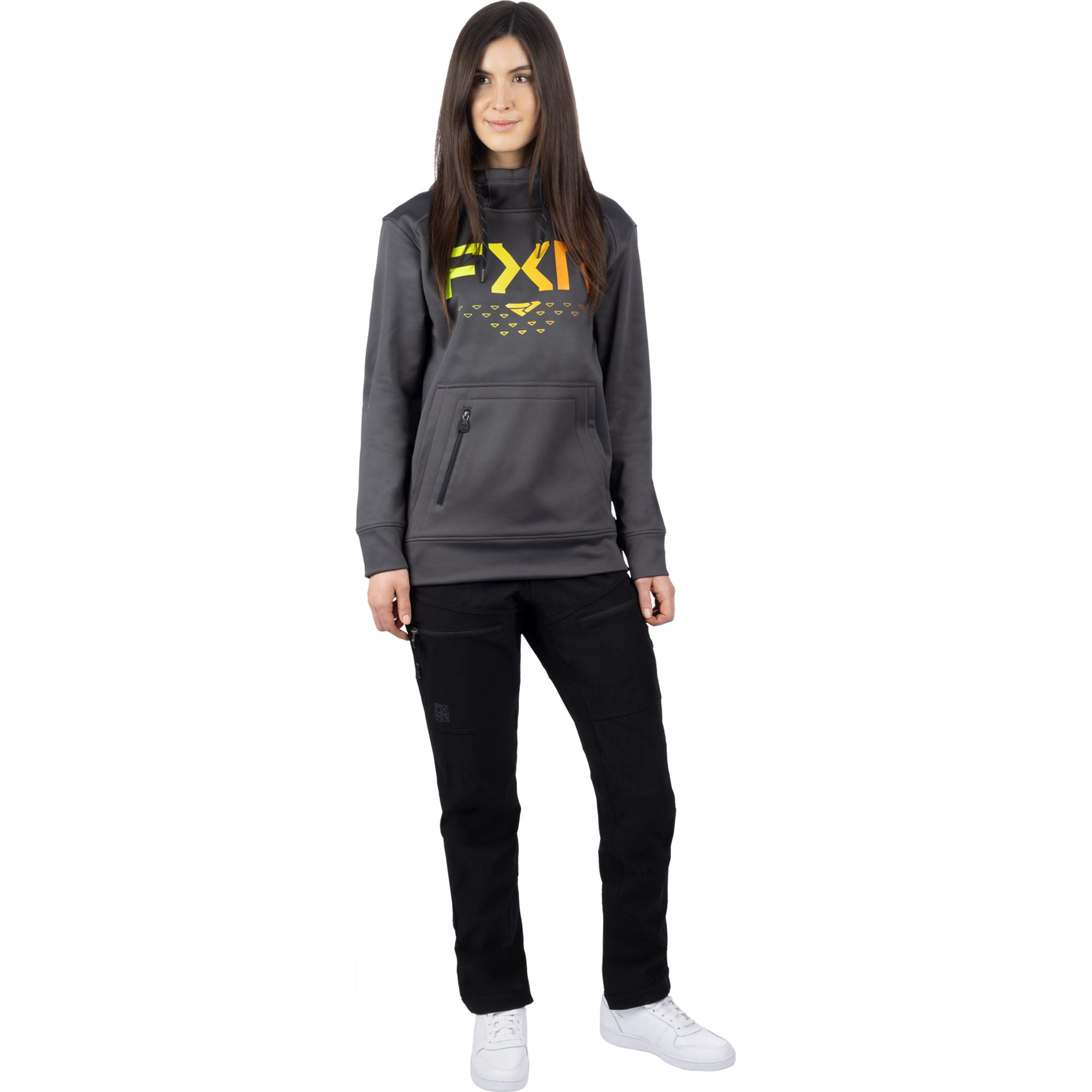 FXR Helium Tech Pullover Hoodie Asphalt/Inferno Grey