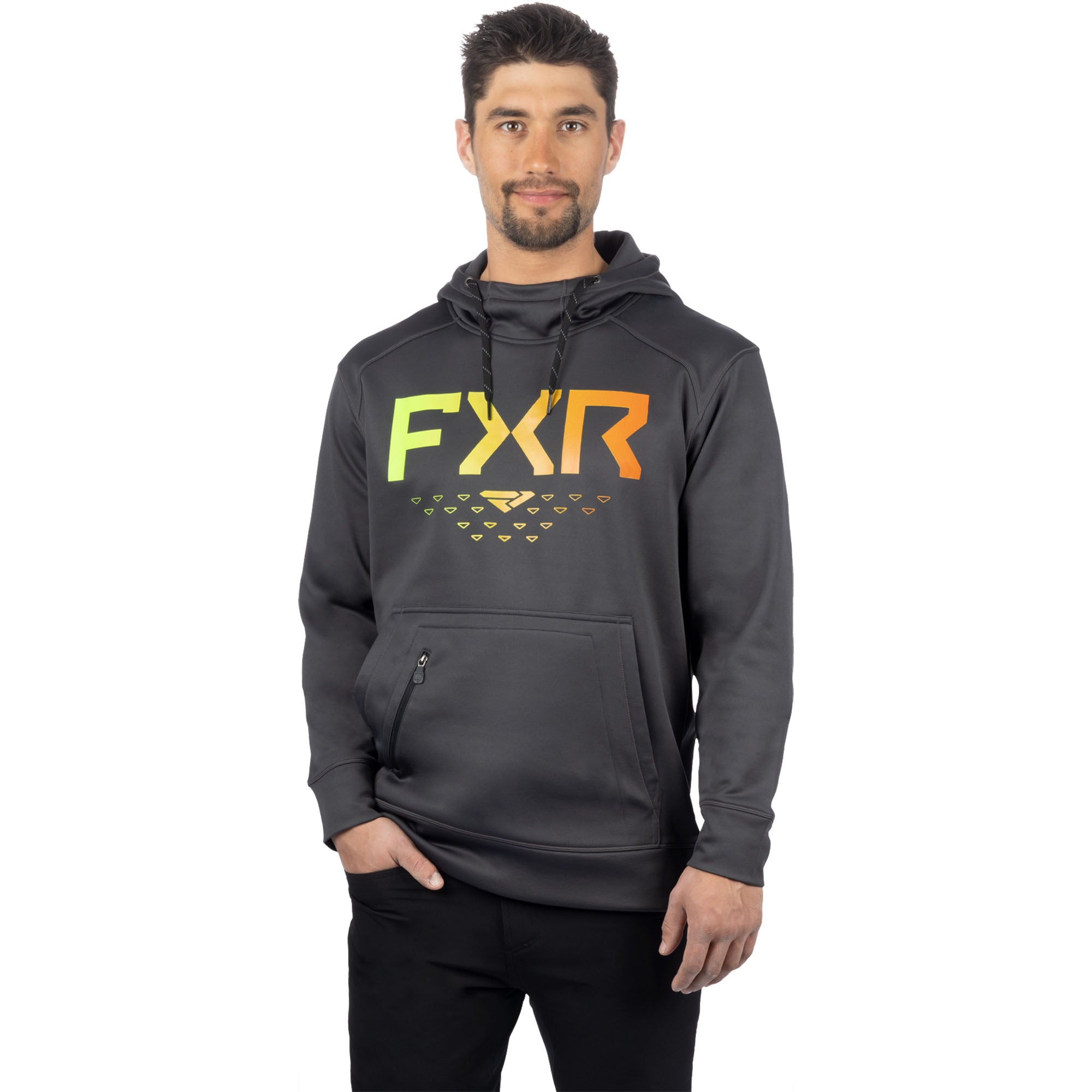 FXR Helium Tech Pullover Hoodie Asphalt/Inferno Grey