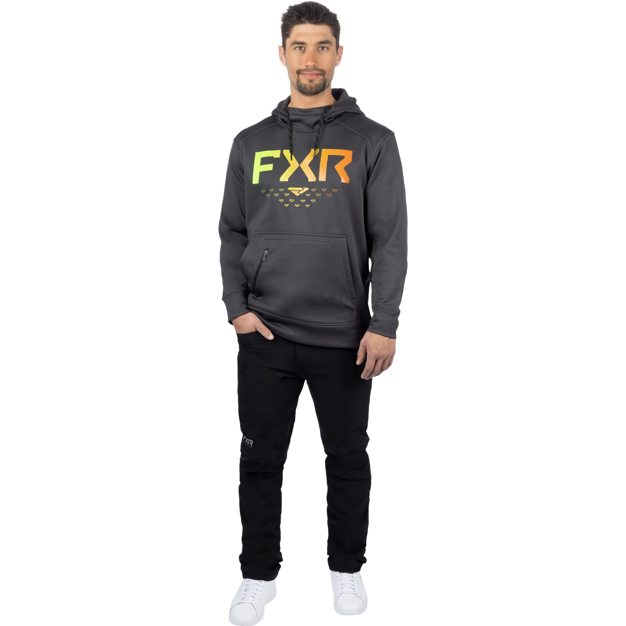 FXR Helium Tech Pullover Hoodie Asphalt/Inferno Grey