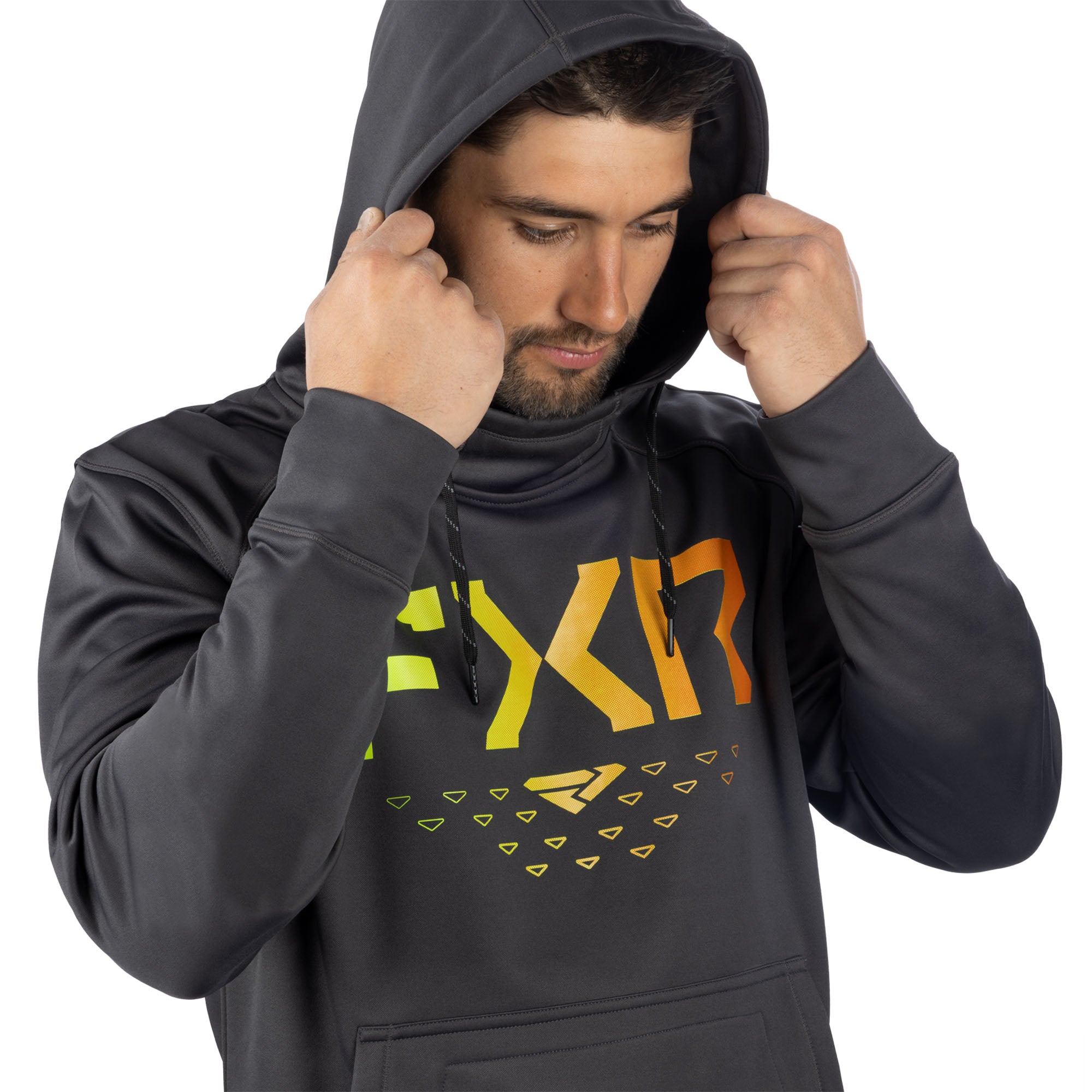 FXR Helium Tech Pullover Hoodie Asphalt/Inferno Grey