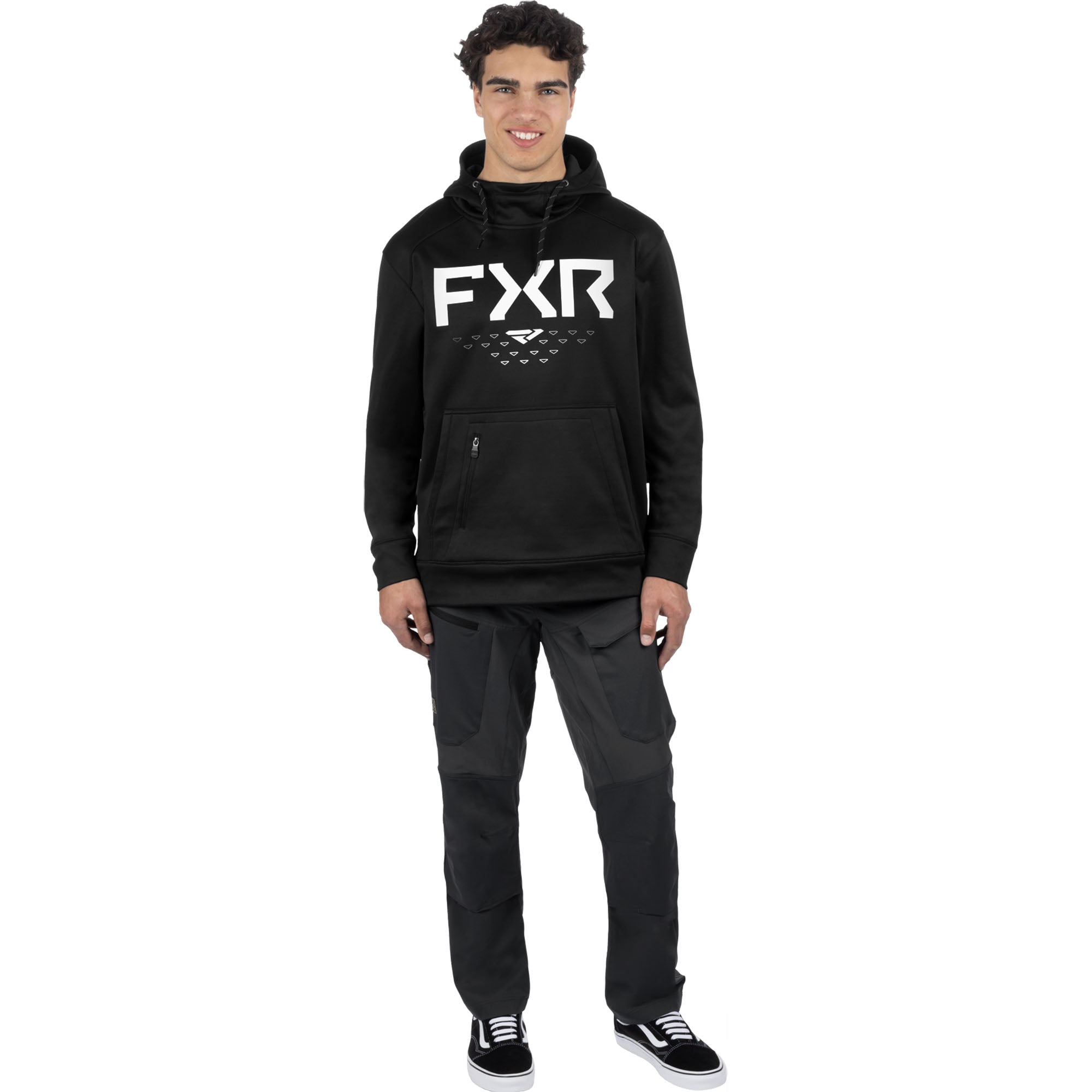 FXR  Helium Tech Pullover Hoodie DWR Finish Hand Pockets Casual Black White