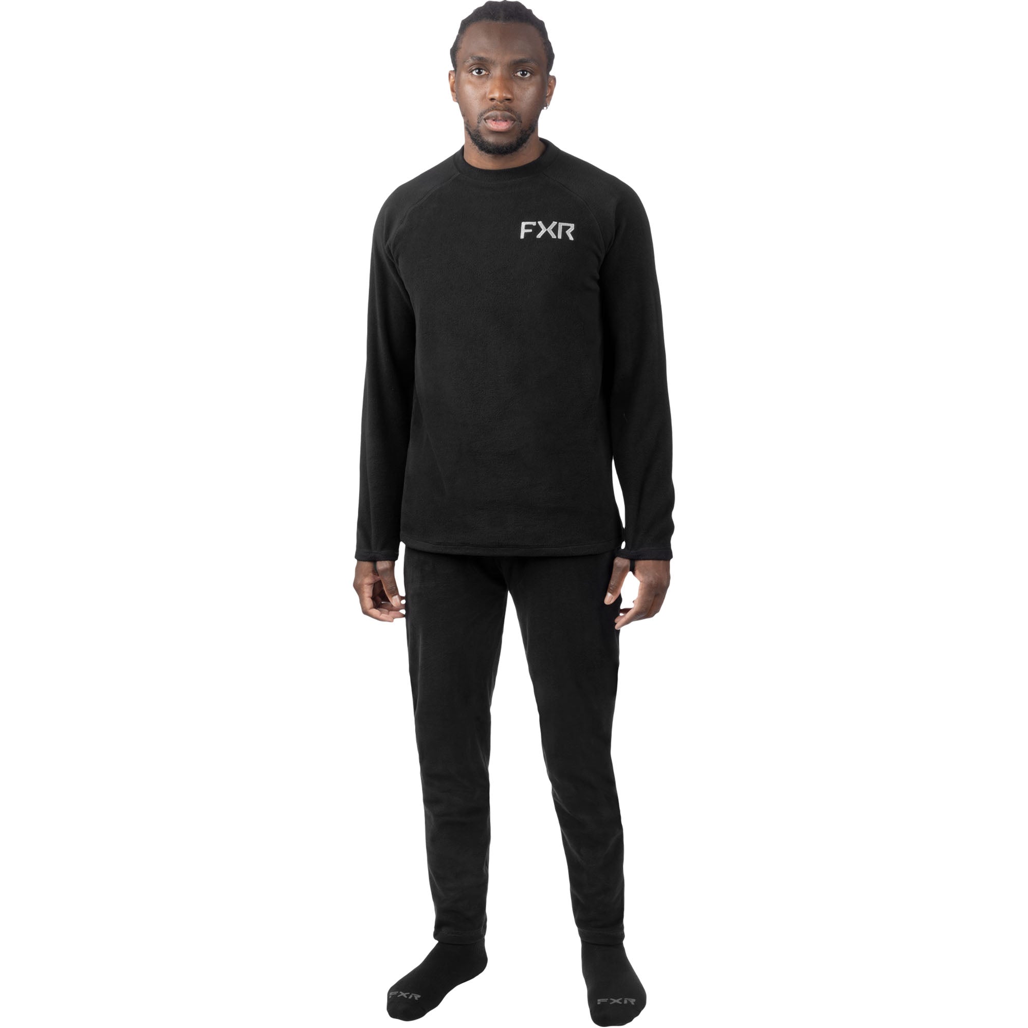 FXR  Mens Pyro Thermal Long Sleeve Base Layer Moisture Wicking Warm Comfy Black