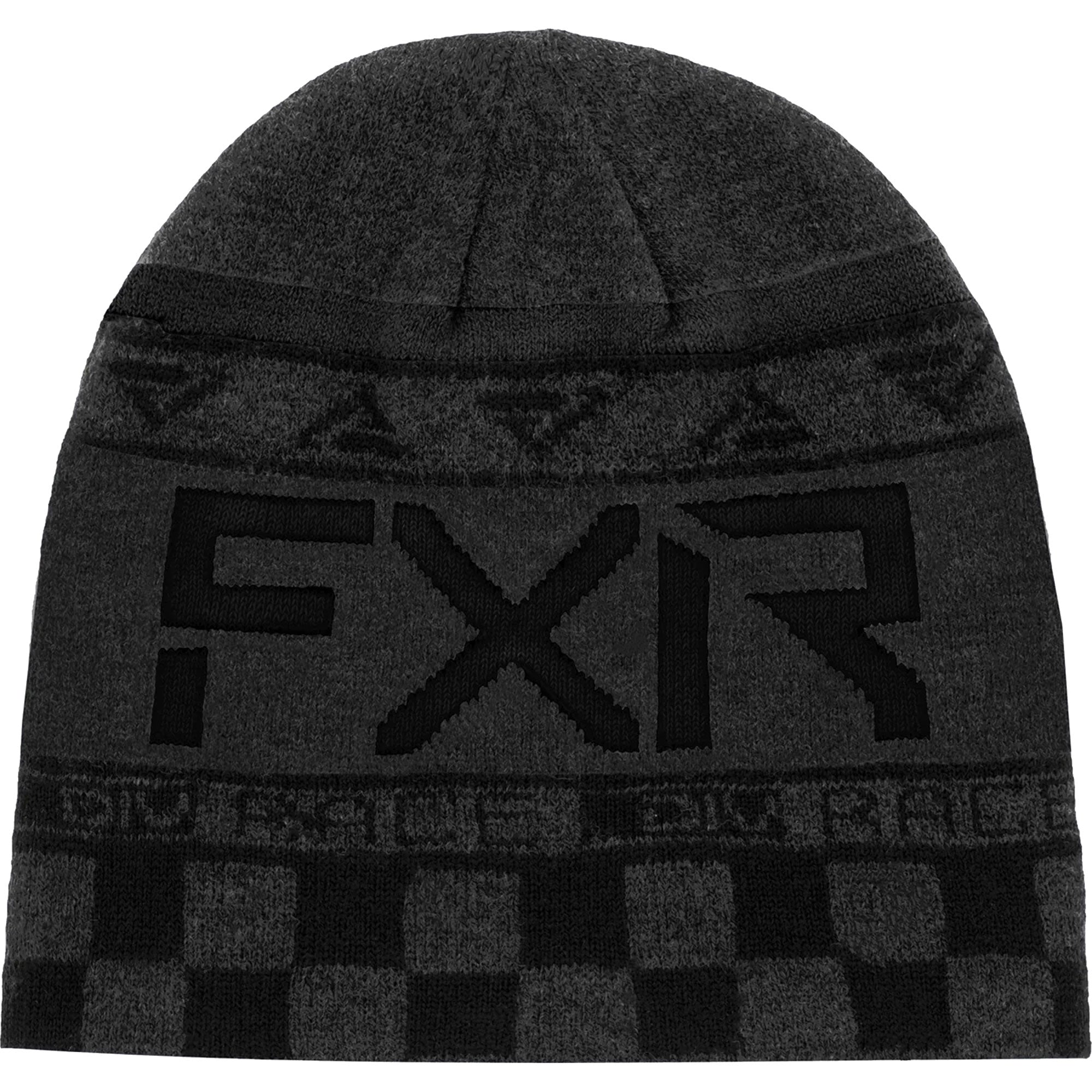 FXR  Youth Race Division Beanie Soft Acrylic Jacquard Knit Classic Skull Fit - One Size