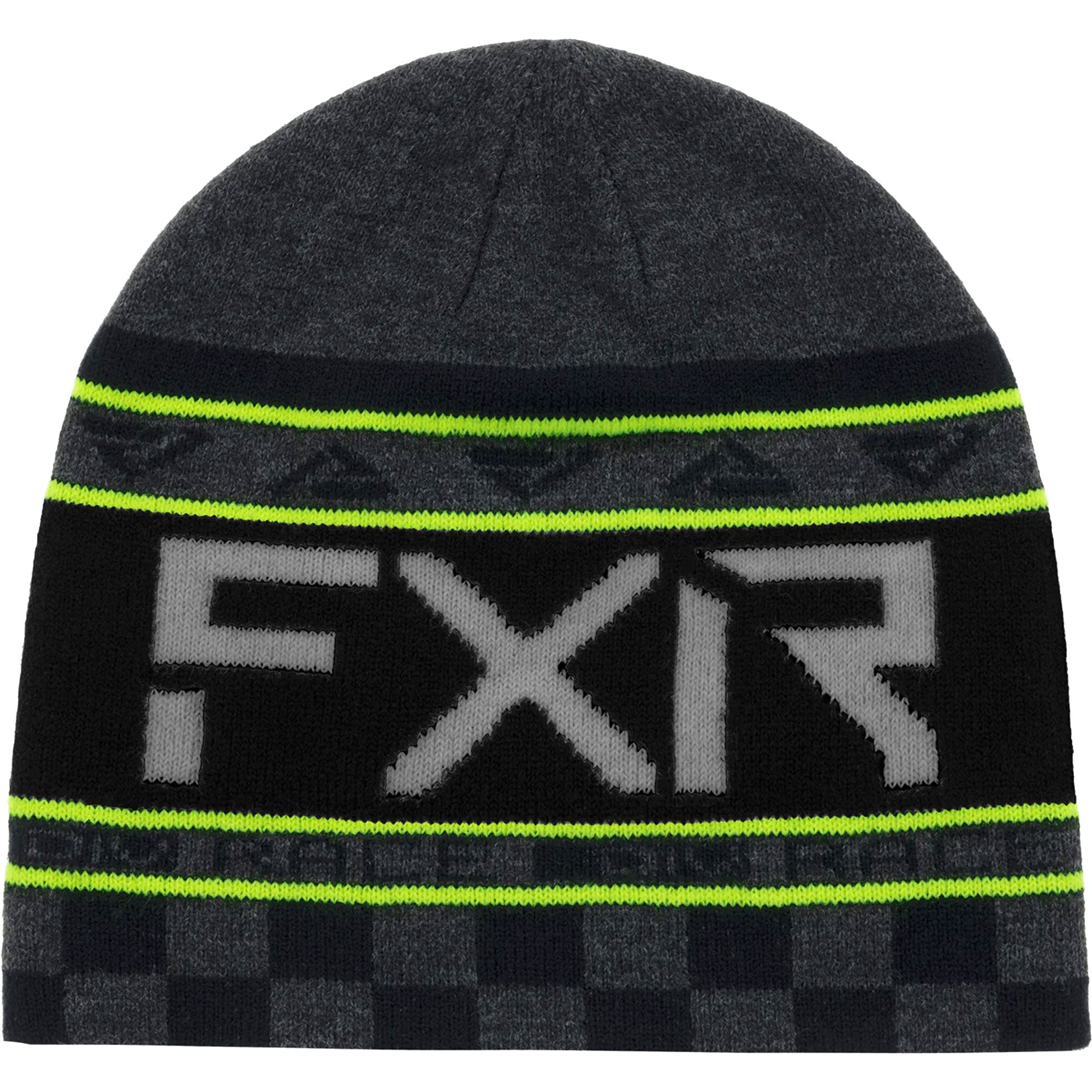 FXR  Youth Race Division Beanie Soft Acrylic Jacquard Knit Classic Skull Fit - One Size