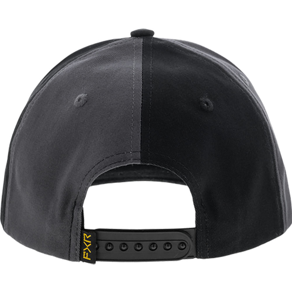 FXR  Rhombus Hat Cotton Snap Back Trucker Style Flat Brim Black Grey
