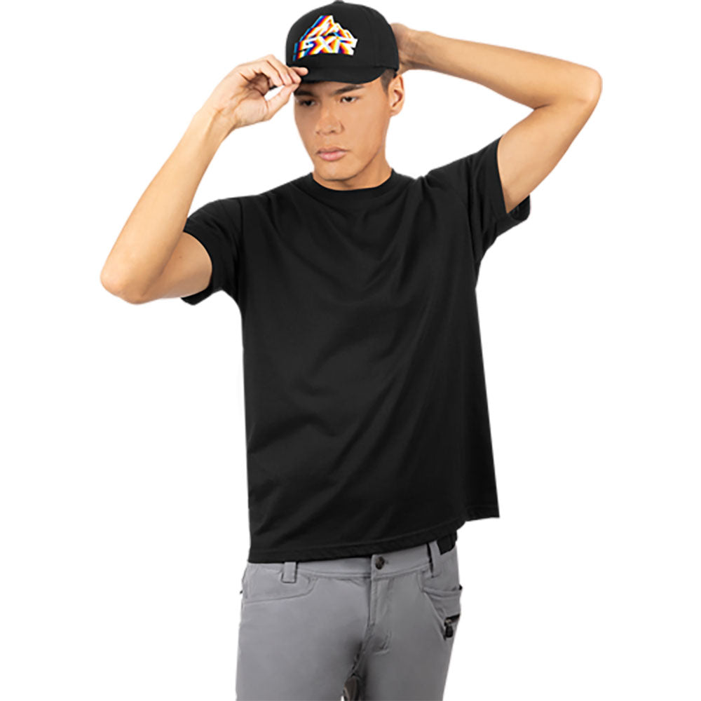 FXR  Podium Hat Snap Back Embroidered Logo Curved Brim Cotton Black Multi
