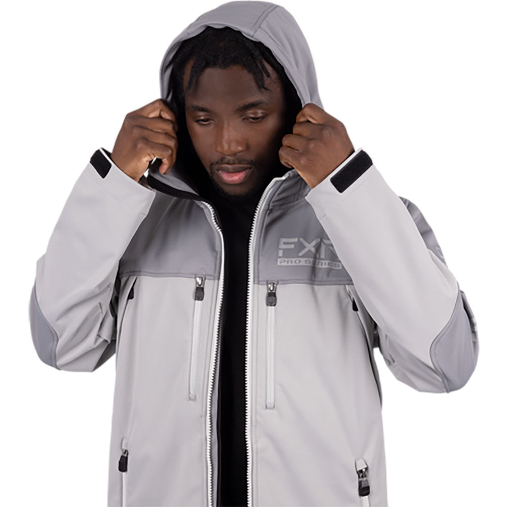 FXR  Mens Pro Softshell Jacket Fleece Interior Waterproof Hydrx Grey