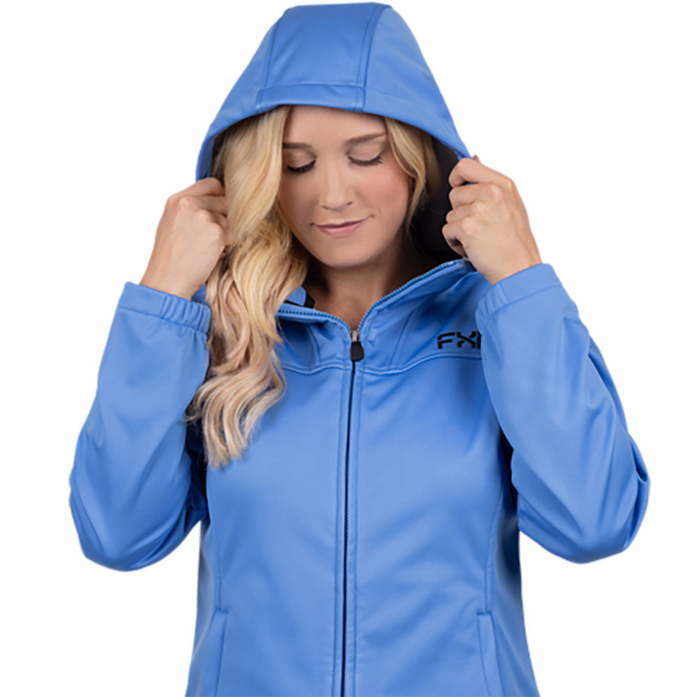 FXR  Womens Ridge Softshell Jacket Lightweight HydrX Waterproof Tranquil Blue