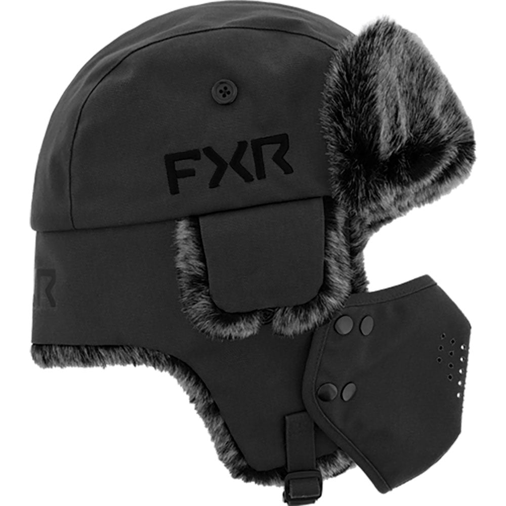 FXR  Trapper Hat DWR Faux Fur Lining Cotton Snap-on Mask Youth