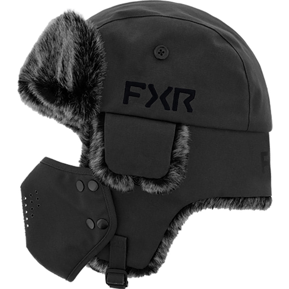 FXR  Trapper Hat DWR Faux Fur Lining Cotton Snap-on Mask Youth