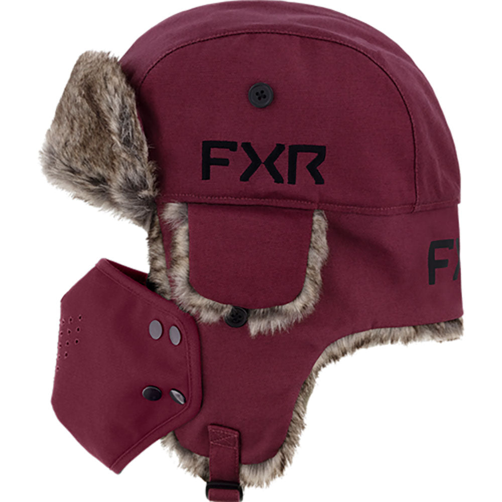 FXR  Trapper Hat DWR Faux Fur Lining Cotton Snap-on Mask Youth