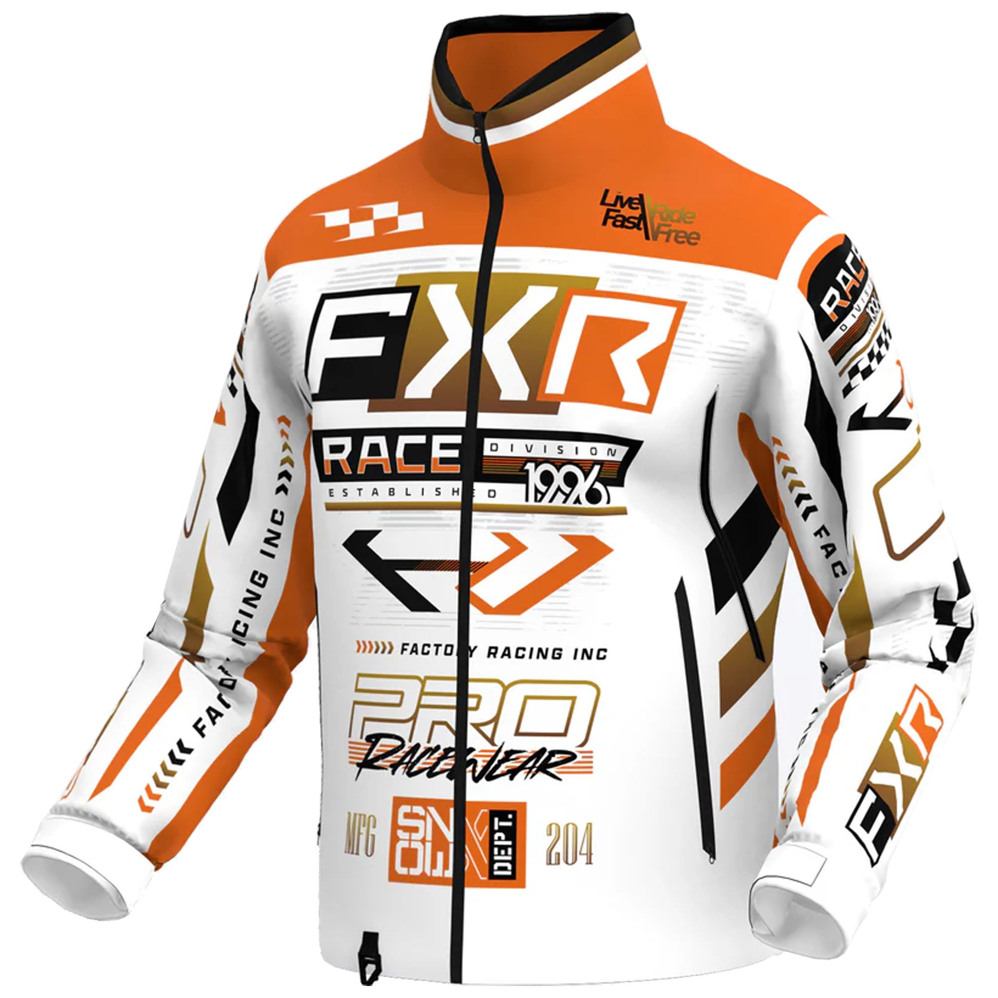 FXR Cold Cross RR Jacket White/Kash/Orange Mens