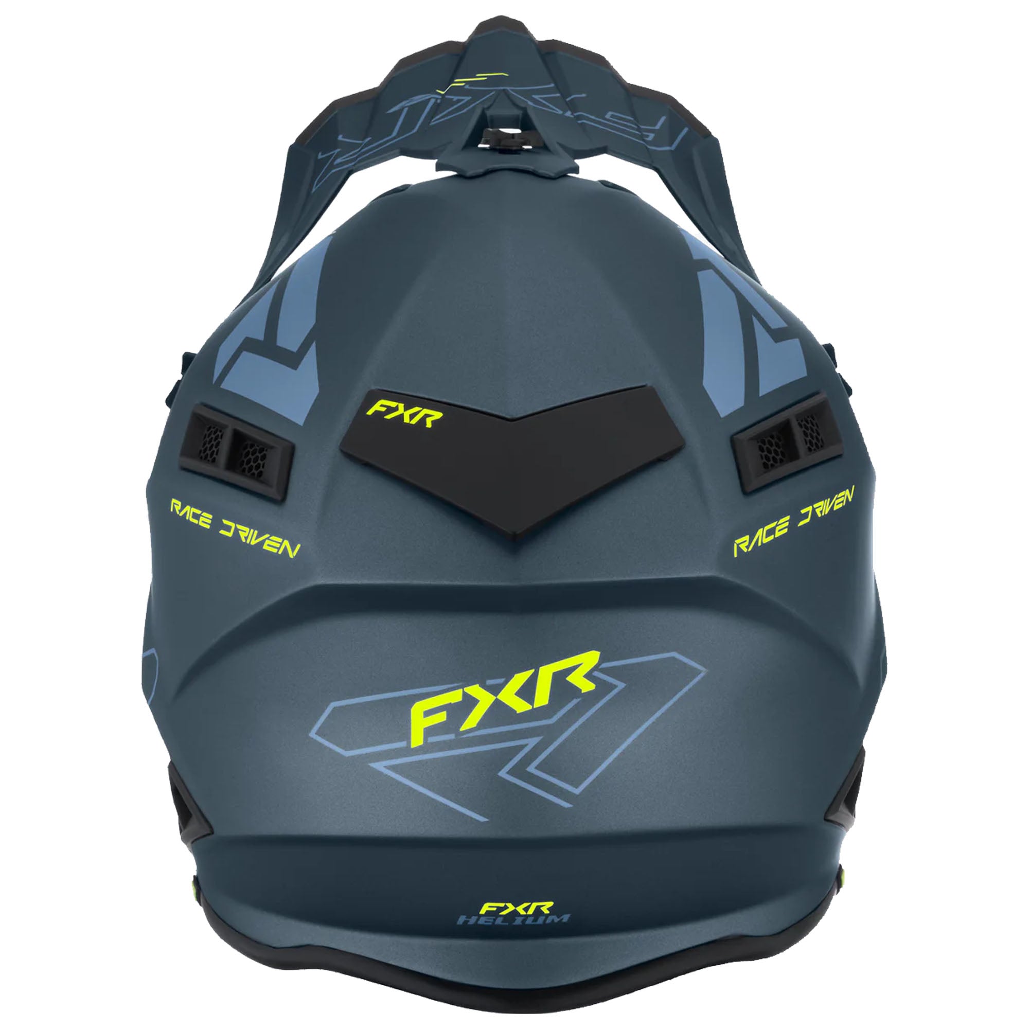 FXR  Helium Prime Helmet Lightweight Quick-Release Fiberglass Dark Steel HiVis FMVSS 218