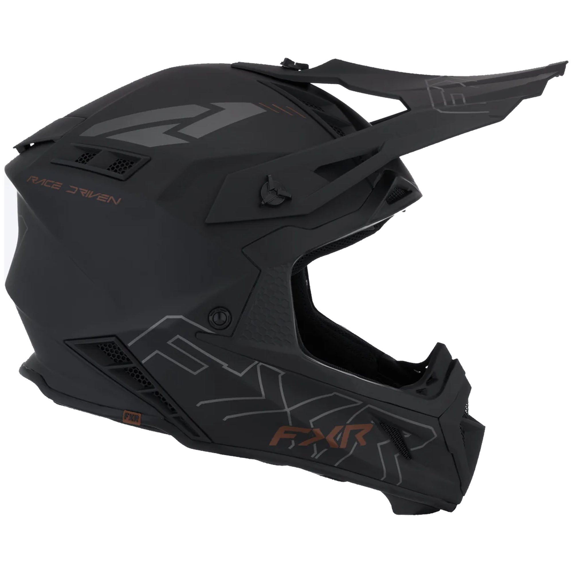 FXR  Helium Prime Helmet Lightweight Quick-Release Fiberglass Black FMVSS 218