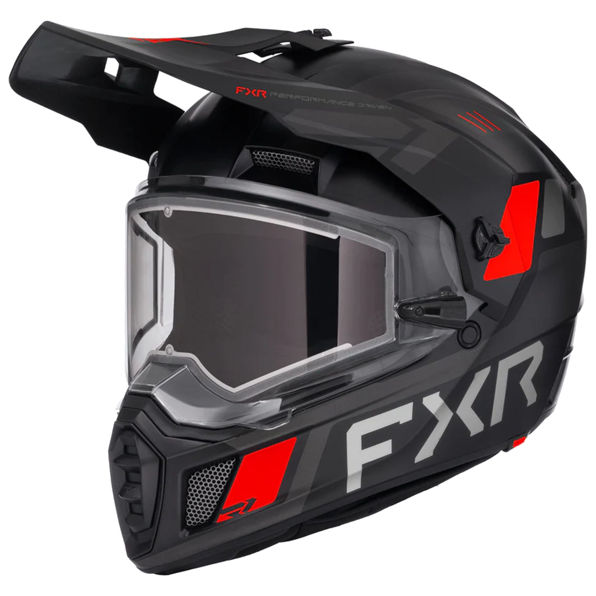 FXR Clutch X Helmet w/ Electric Shield Black/Red Unisex-Adult