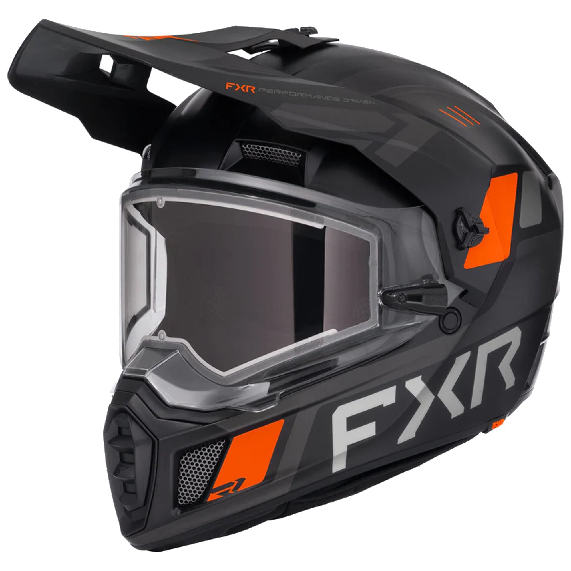 FXR Clutch X Helmet w/ Electric Shield Black/Orange Unisex-Adult