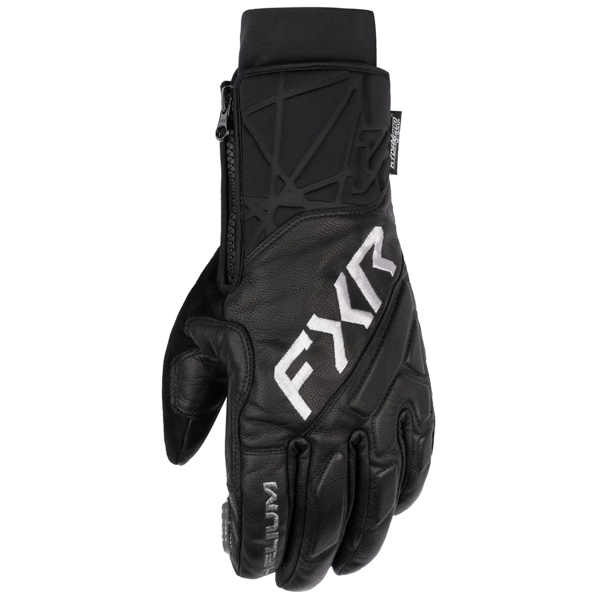 FXR  Mens Helium Leather Short Cuff Glove Insulated Waterproof Leather Warm Black