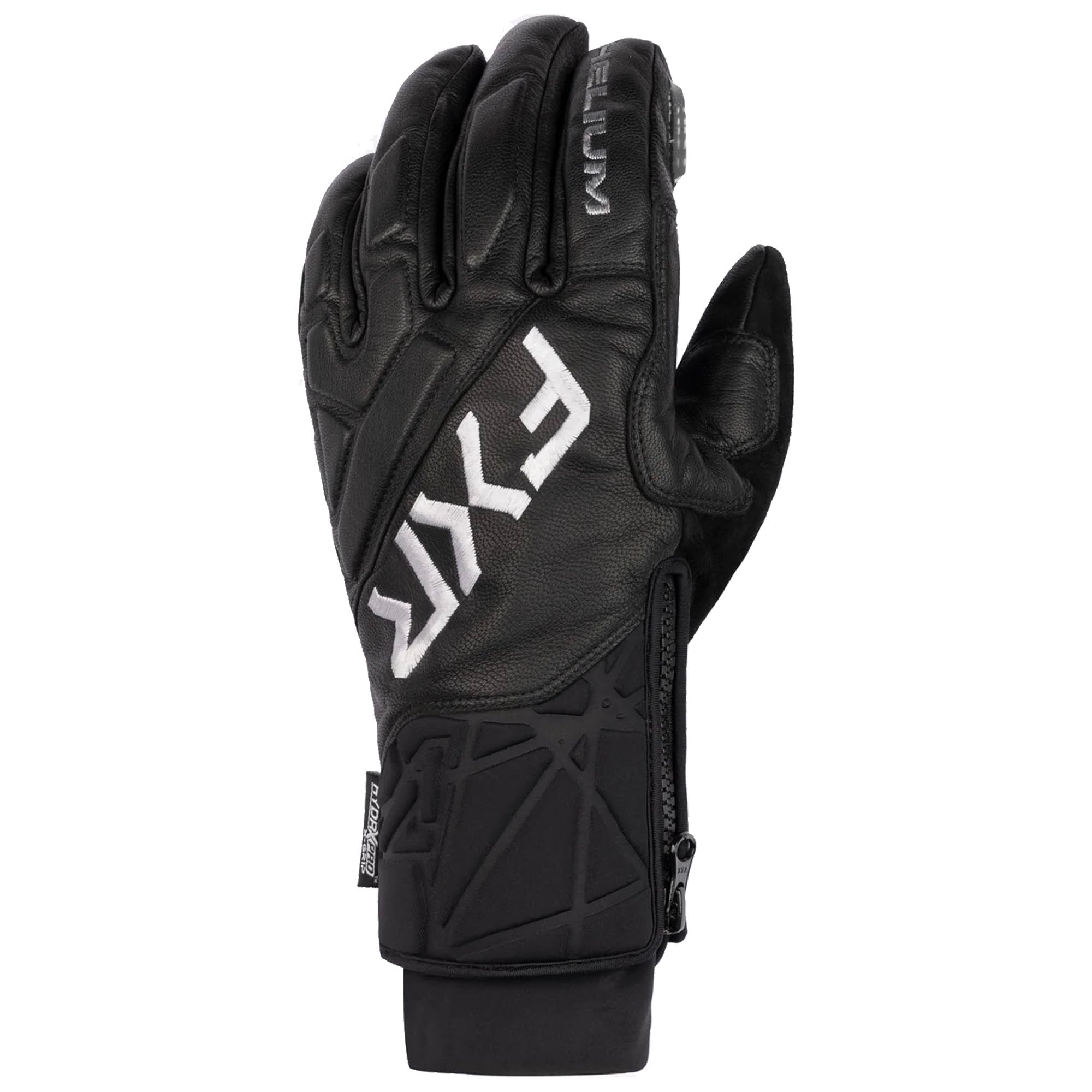 FXR  Mens Helium Leather Short Cuff Glove Insulated Waterproof Leather Warm Black