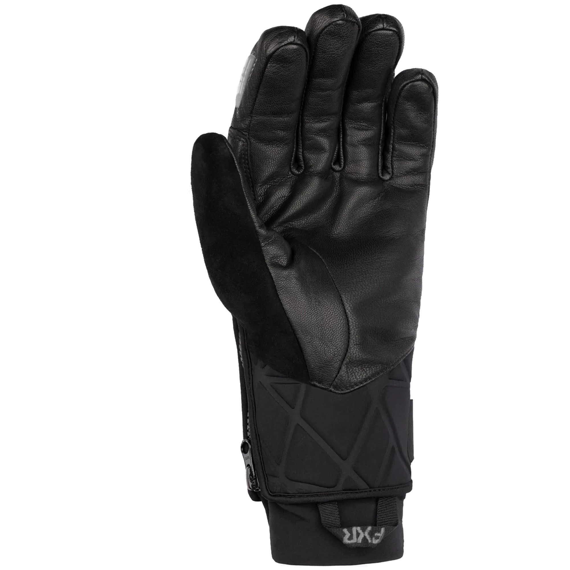 FXR  Mens Helium Leather Short Cuff Glove Insulated Waterproof Leather Warm Black