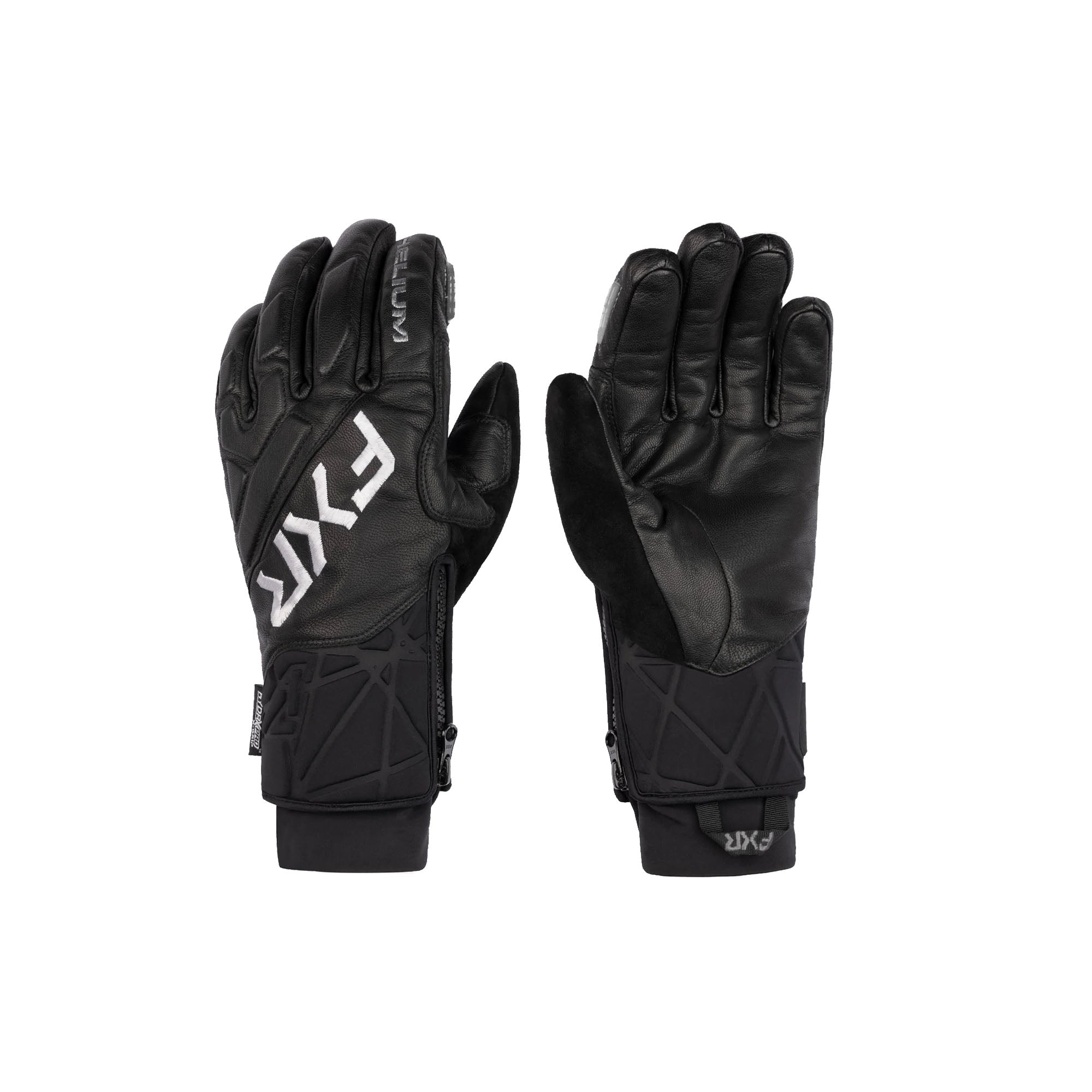 FXR  Mens Helium Leather Short Cuff Glove Insulated Waterproof Leather Warm Black