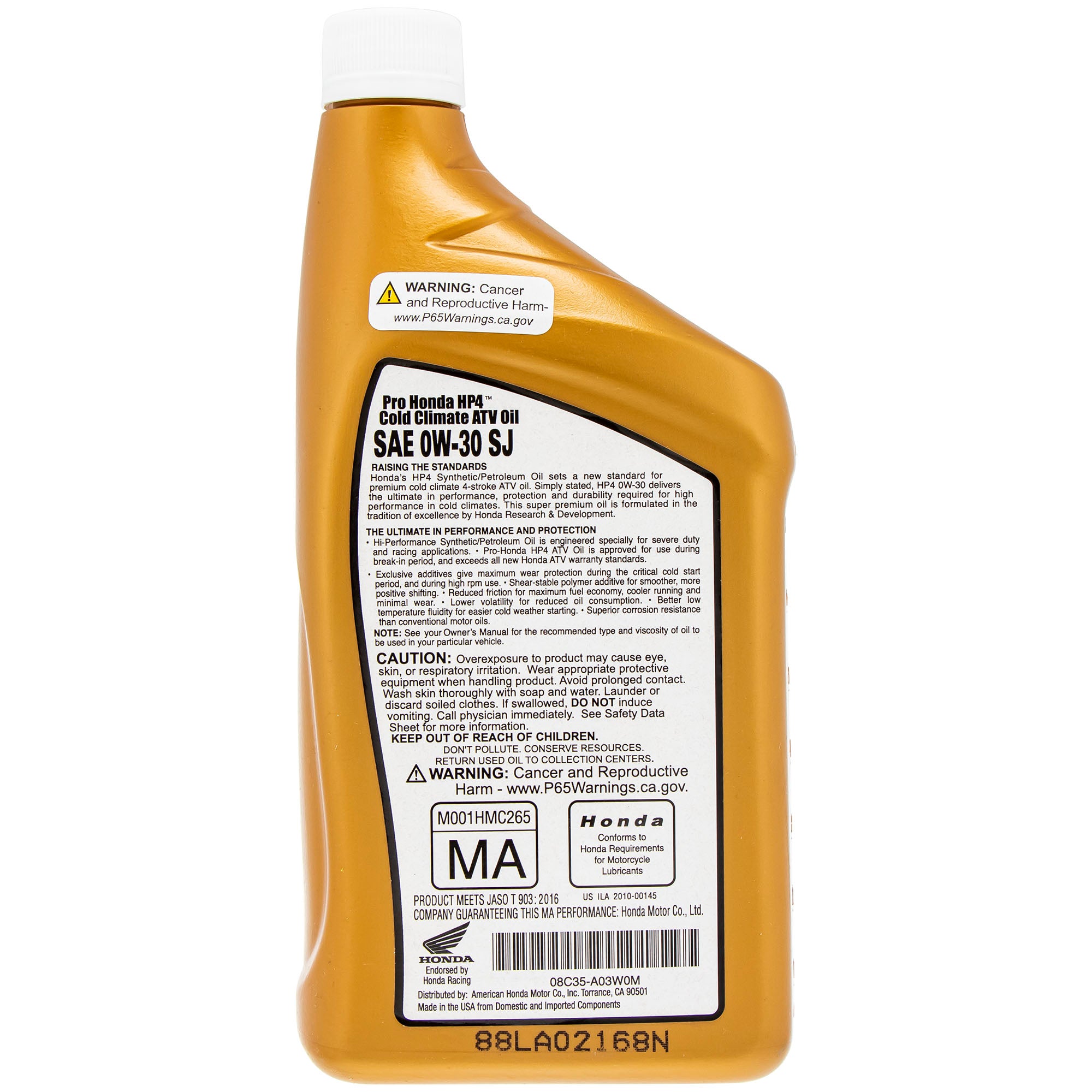 Honda 08C35-A03W0M Engine Oil HP4 0W30 1 Quart | FixMyToys
