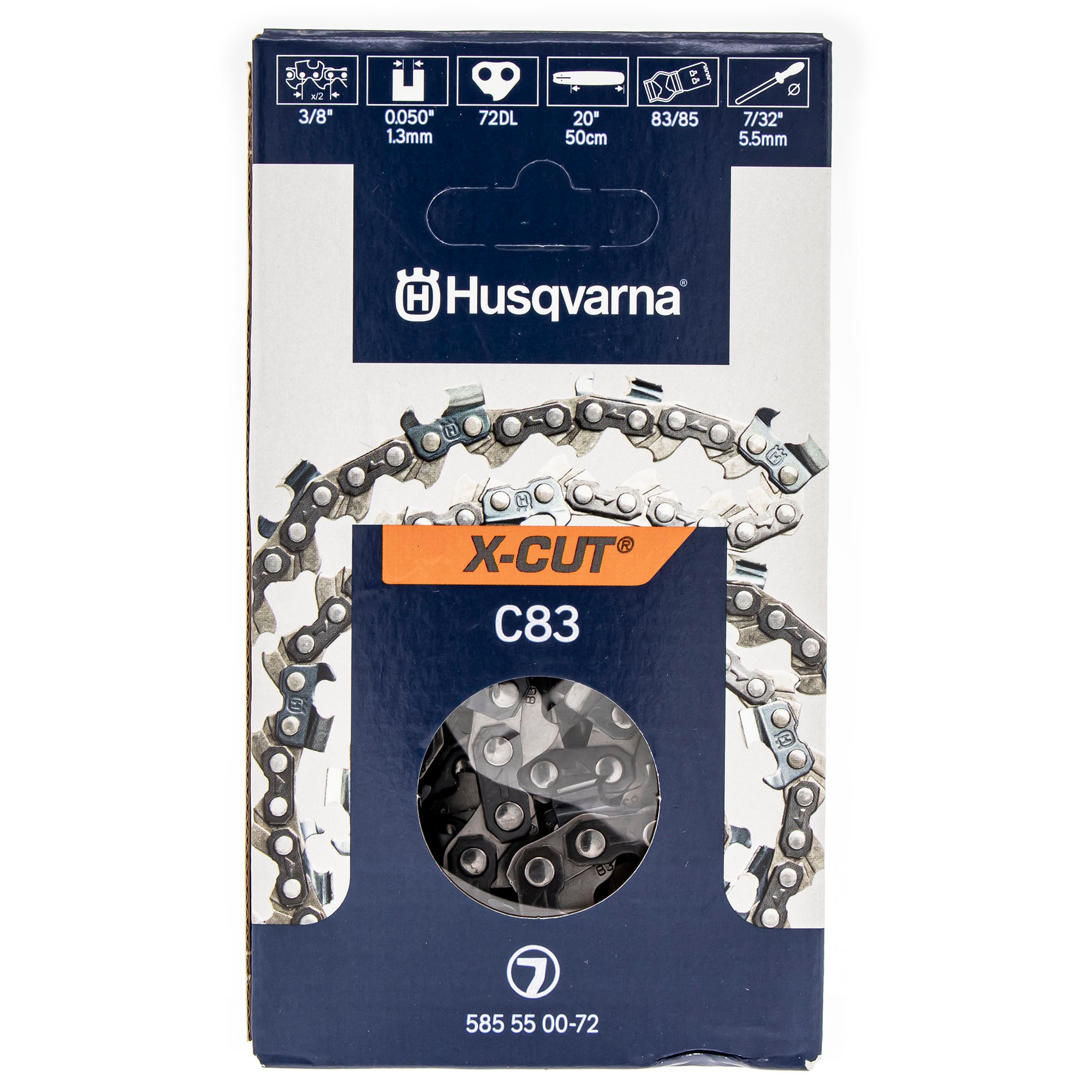 Husqvarna 585550072 20" Full Chisel Chain
