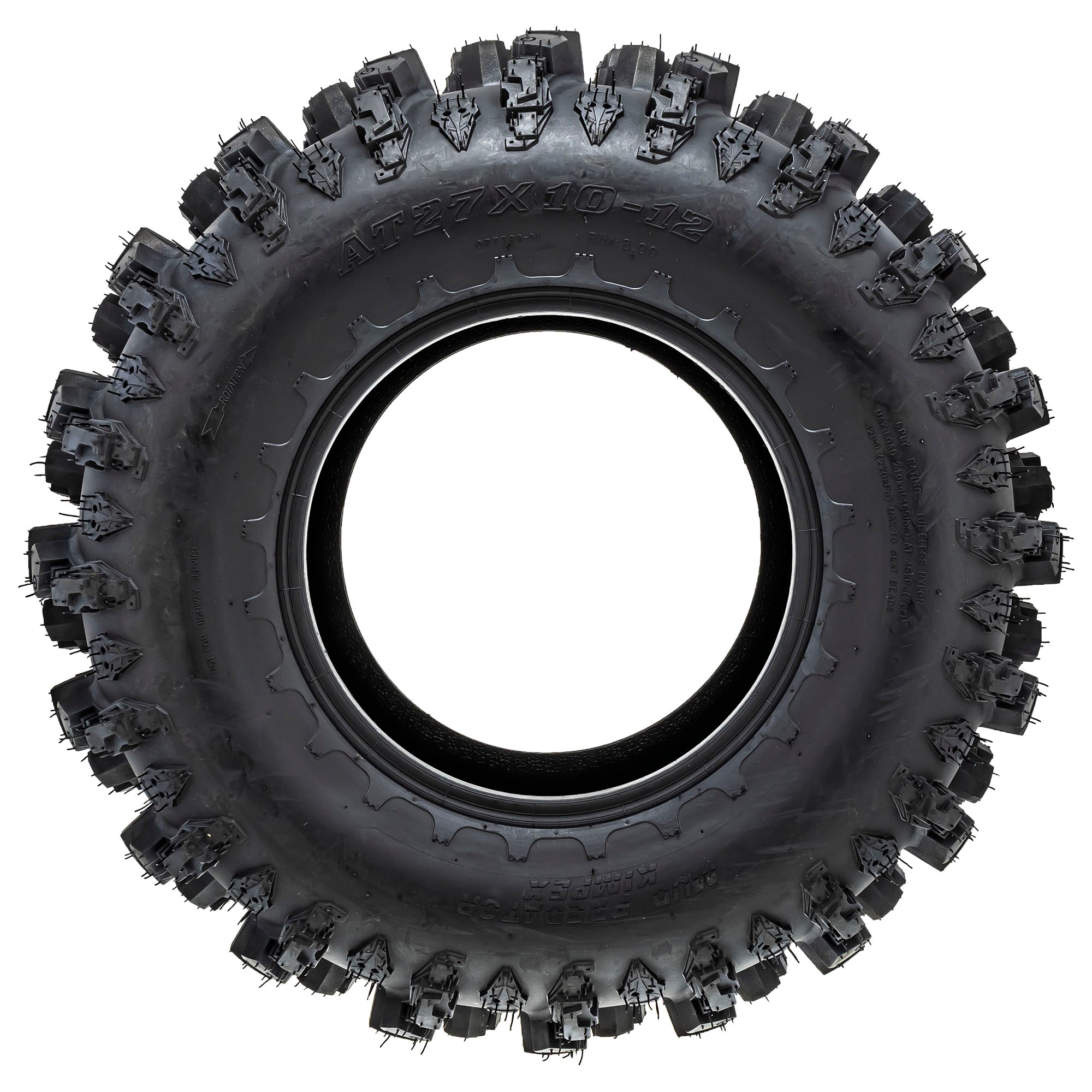 Kimpex 021100 Rear Mud Predator Tire Bias 27X10.00-12 BR500 UTV