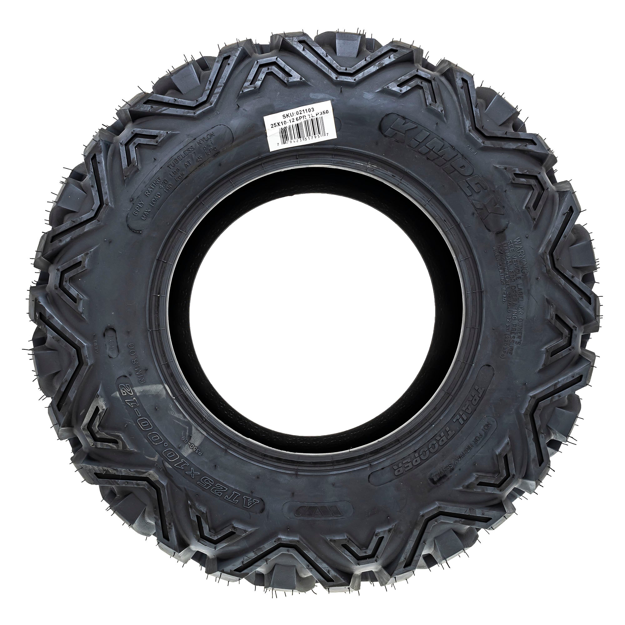 Kimpex 021103 Trail Trooper Tire 25X10-12 Pro 5645 5260 16 12 10