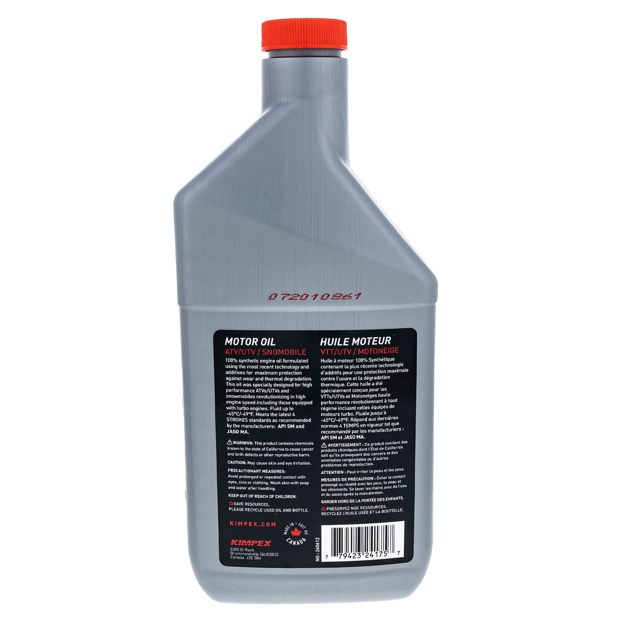 Kimpex 4-S100 0W40 Snowmobile/Atv Engine Oil|Snwmob/Atv 946Ml Synt 260612