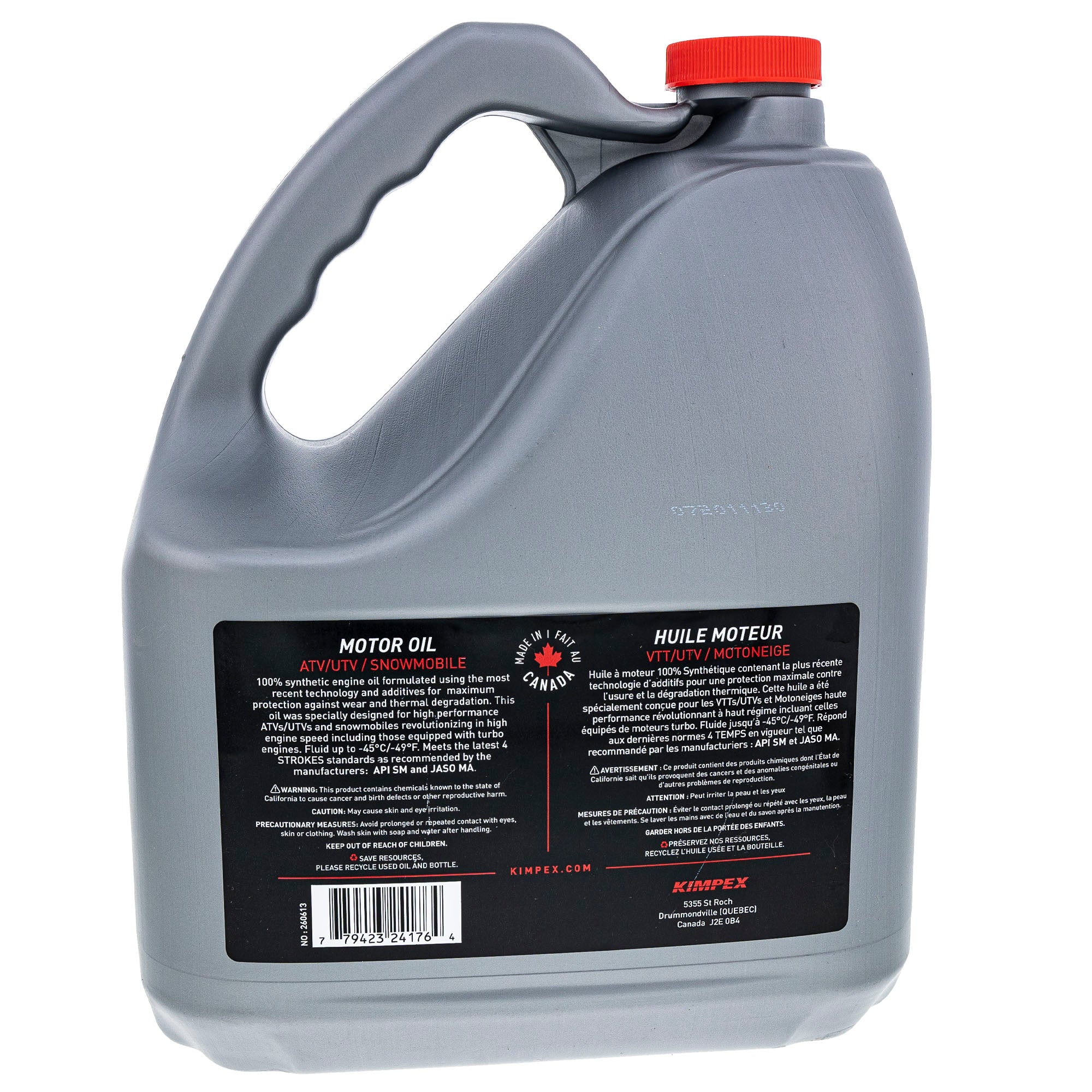 Kimpex 4-S100 0W40 Snowmobile/Atv Engine Oil|Snwmob/Atv 3.78L Synt 260613